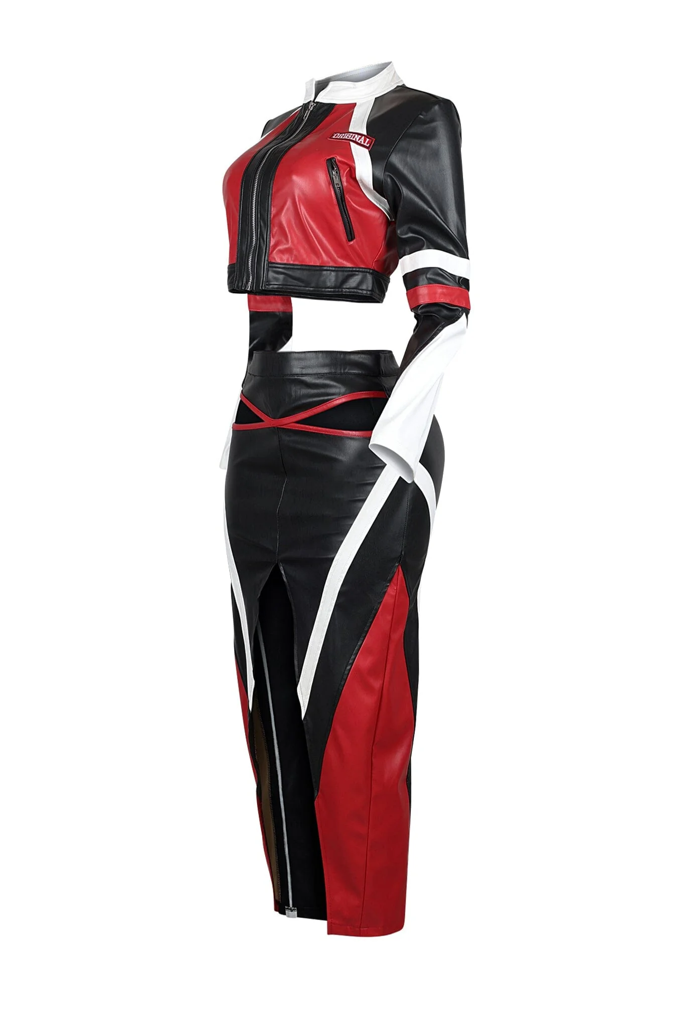 Abbey Faux Leather Jacket & Skirt SET - Image 4