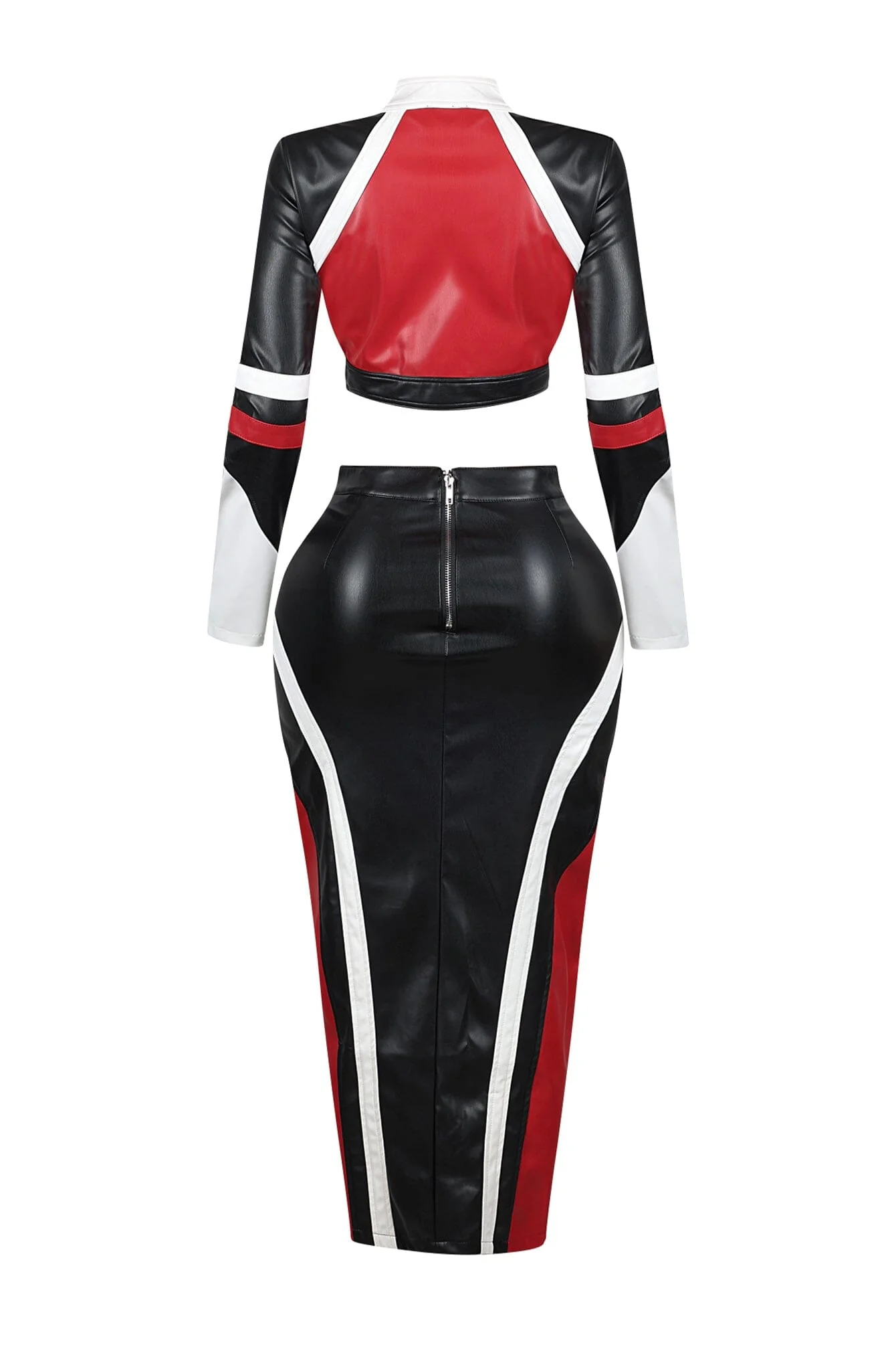 Abbey Faux Leather Jacket & Skirt SET - Image 5