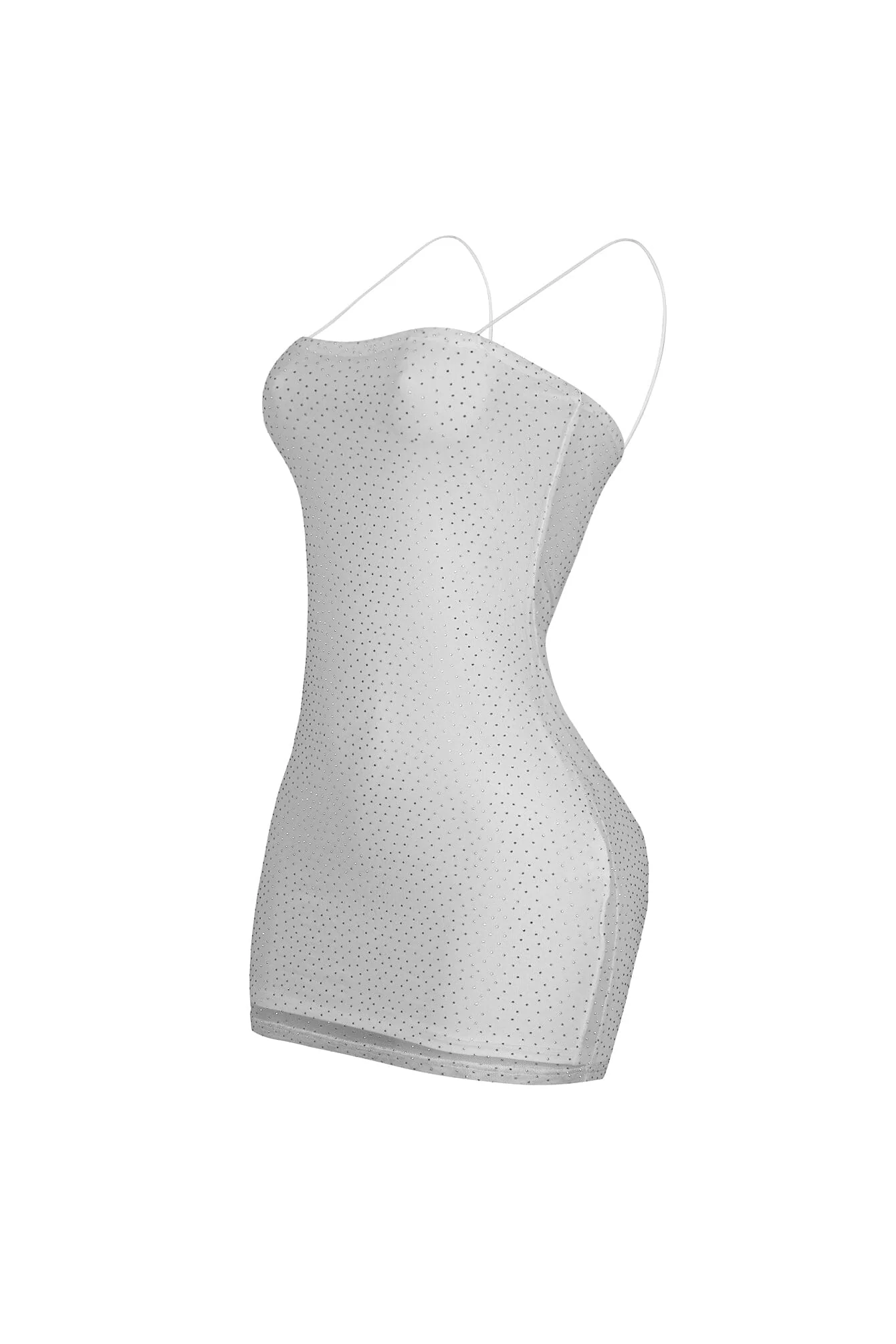 Adrian Mesh Tank Rhinestone Mini Dress - Image 10
