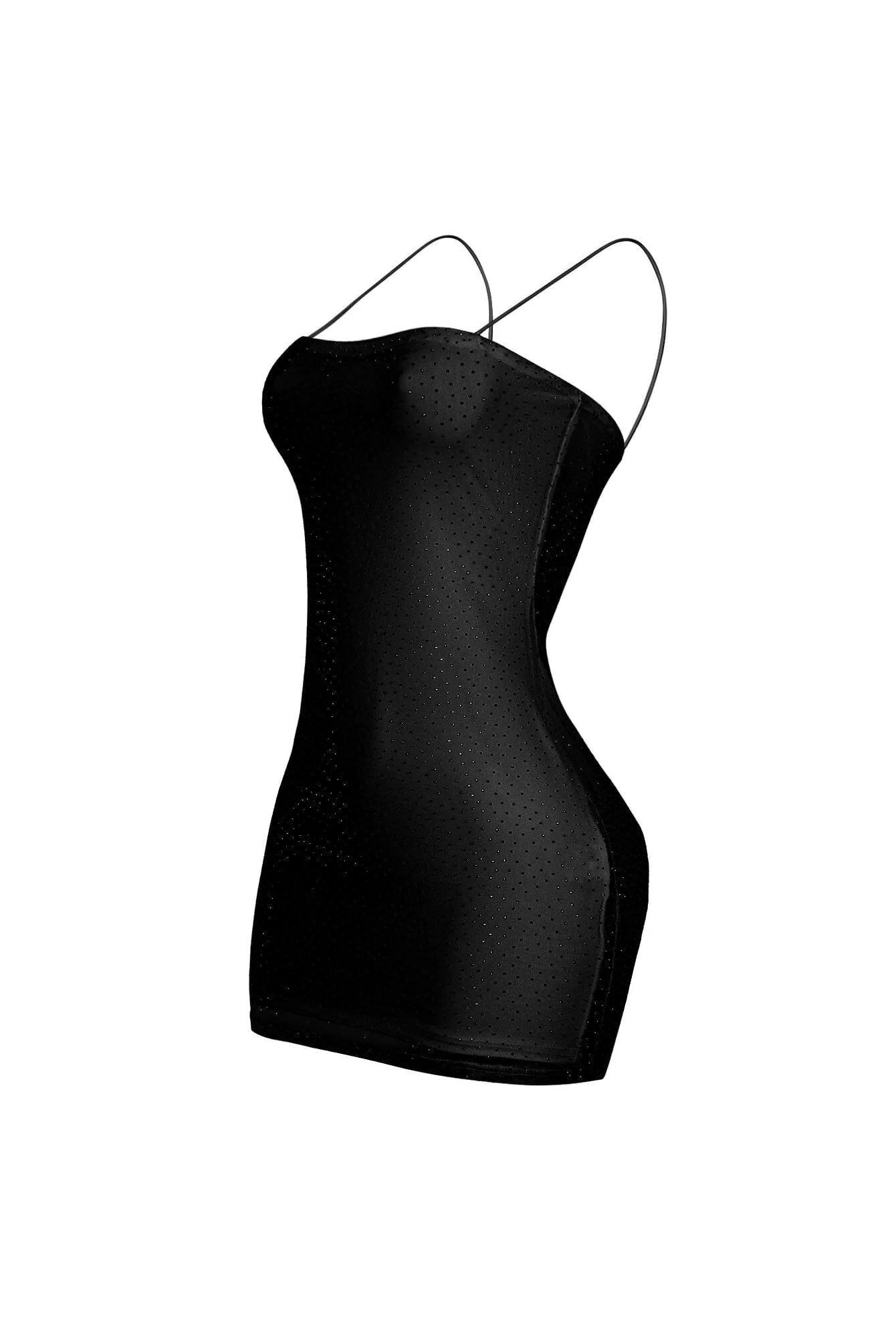 Adrian Mesh Tank Rhinestone Mini Dress - Image 9
