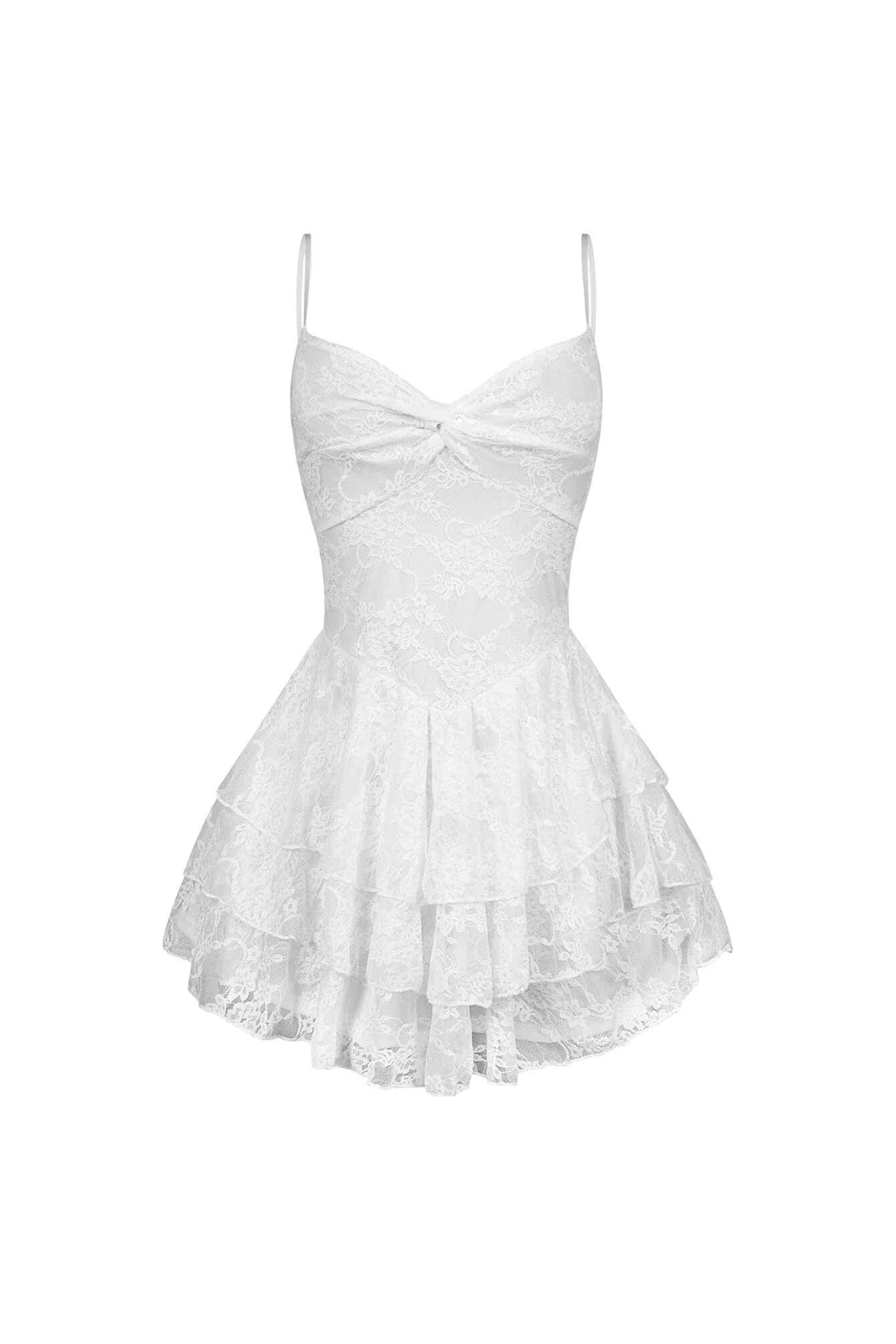 Akemi Floral Lace Ruffle Mini Dress - Image 5