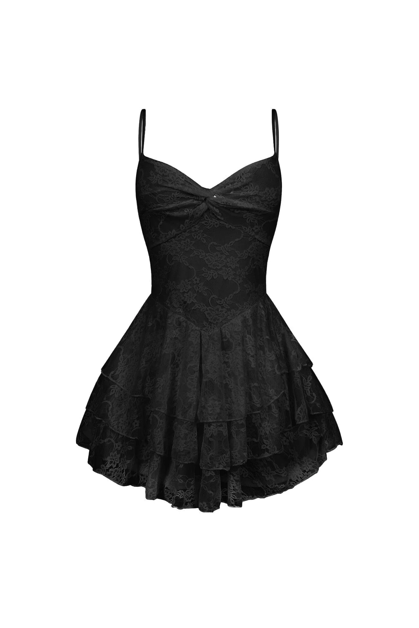 Akemi Floral Lace Ruffle Mini Dress - Image 6