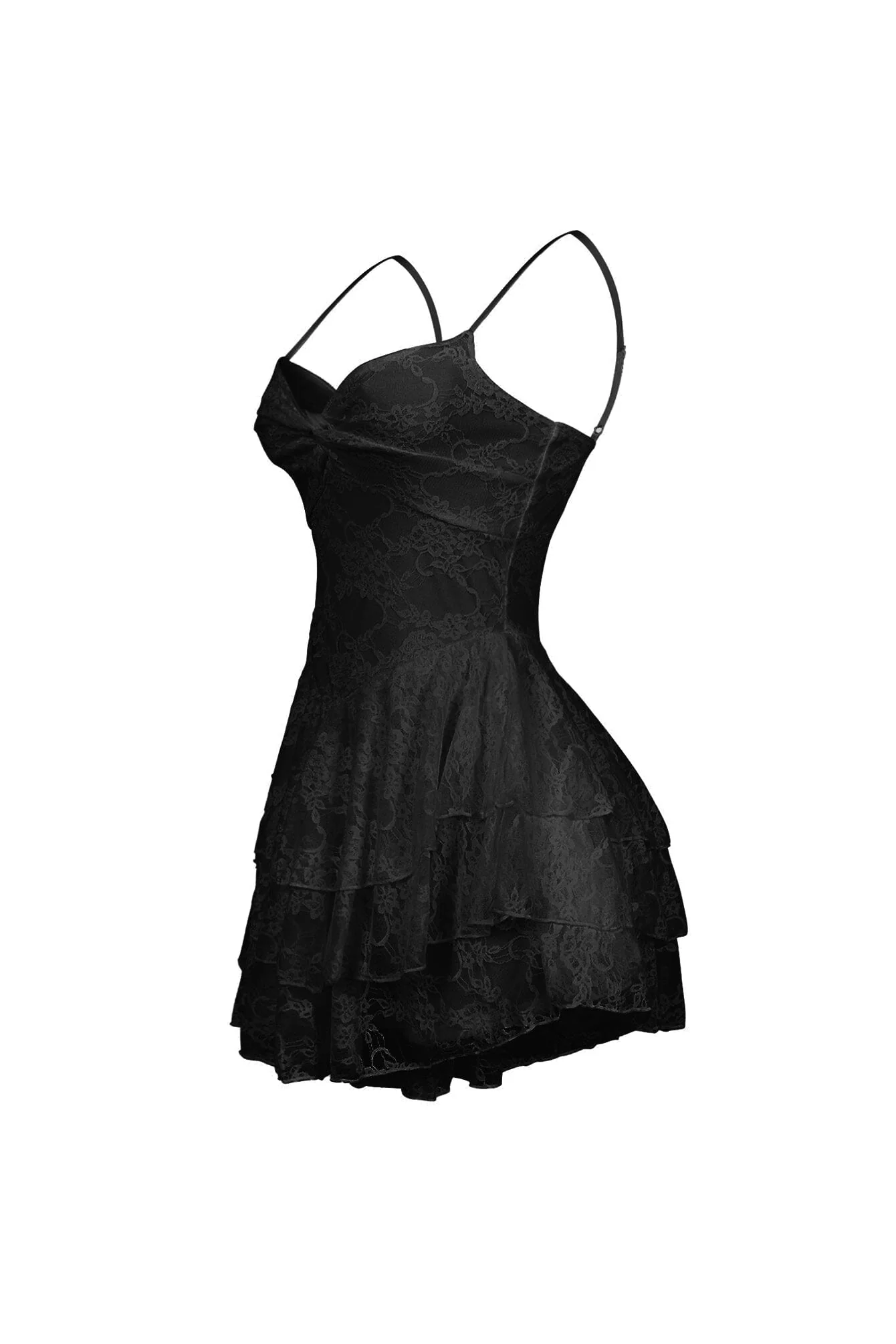 Akemi Floral Lace Ruffle Mini Dress - Image 7