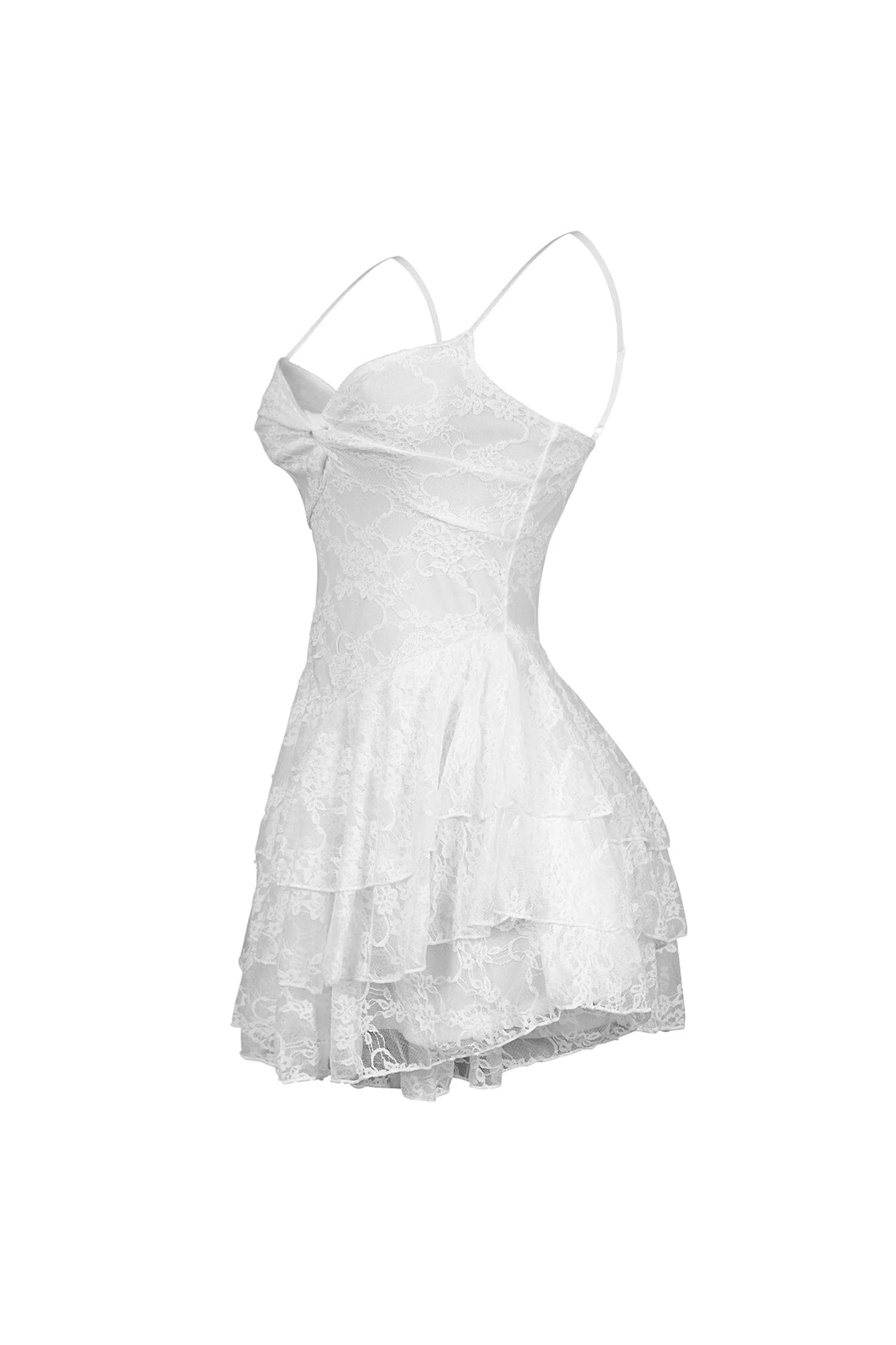 Akemi Floral Lace Ruffle Mini Dress - Image 8
