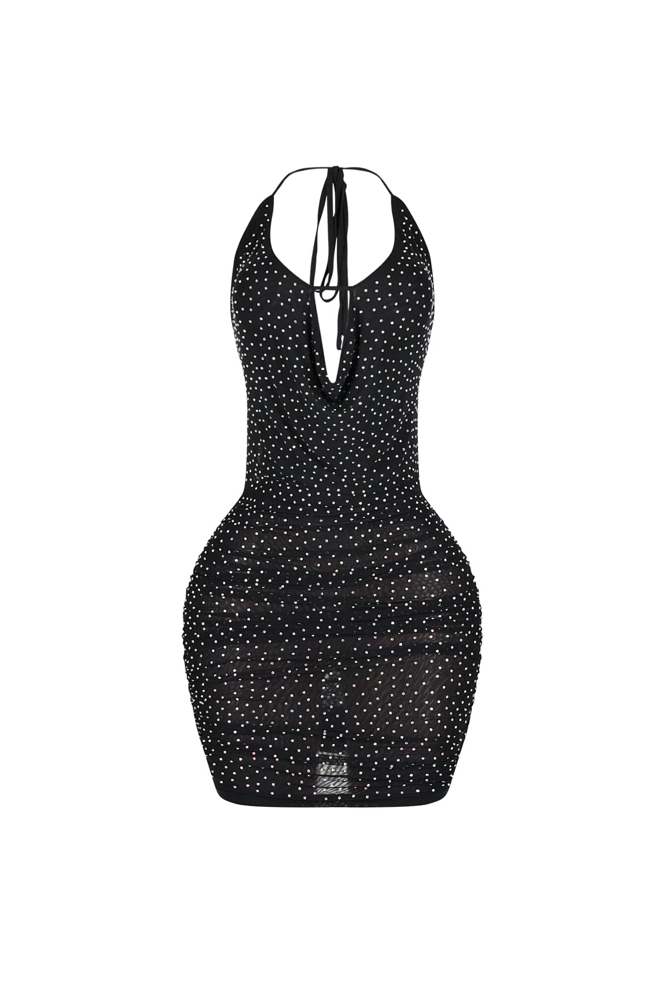 Alessia Rhinestone Mesh Mini Dress - Image 5