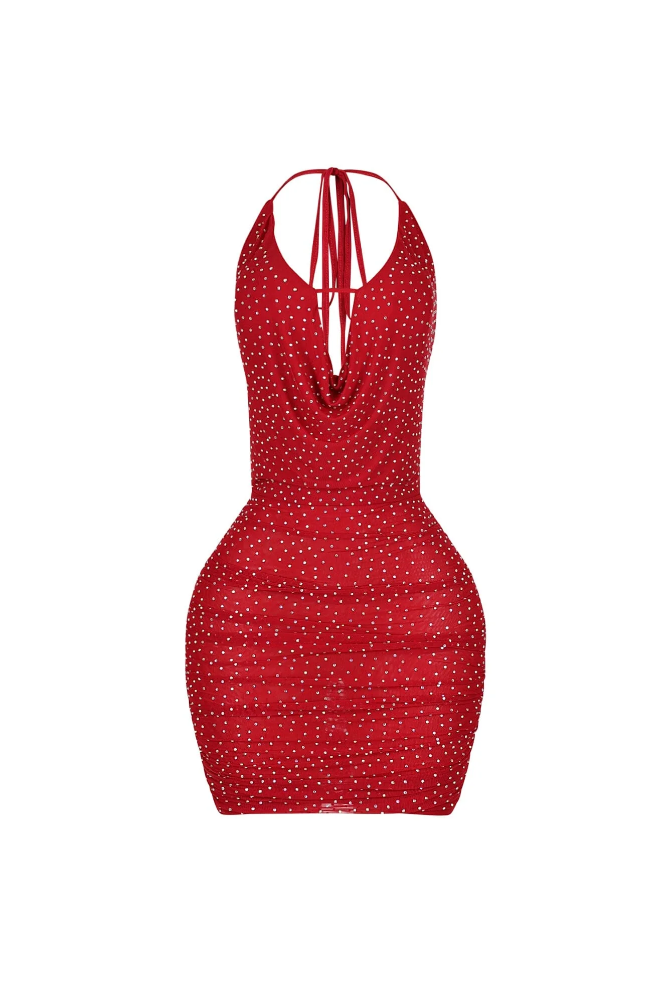 Alessia Rhinestone Mesh Mini Dress - Image 6