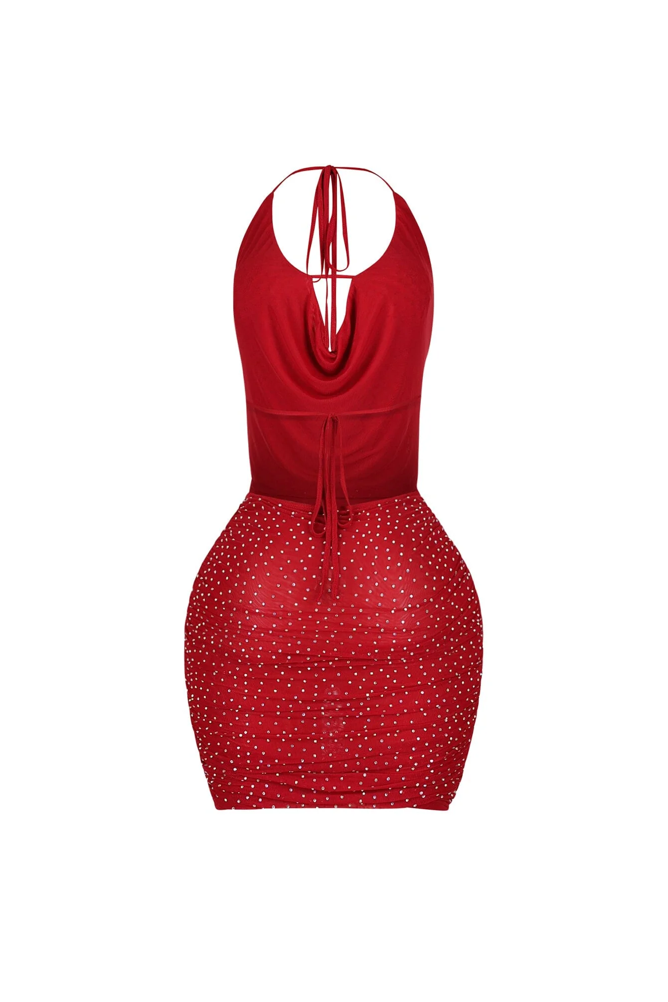 Alessia Rhinestone Mesh Mini Dress - Image 8