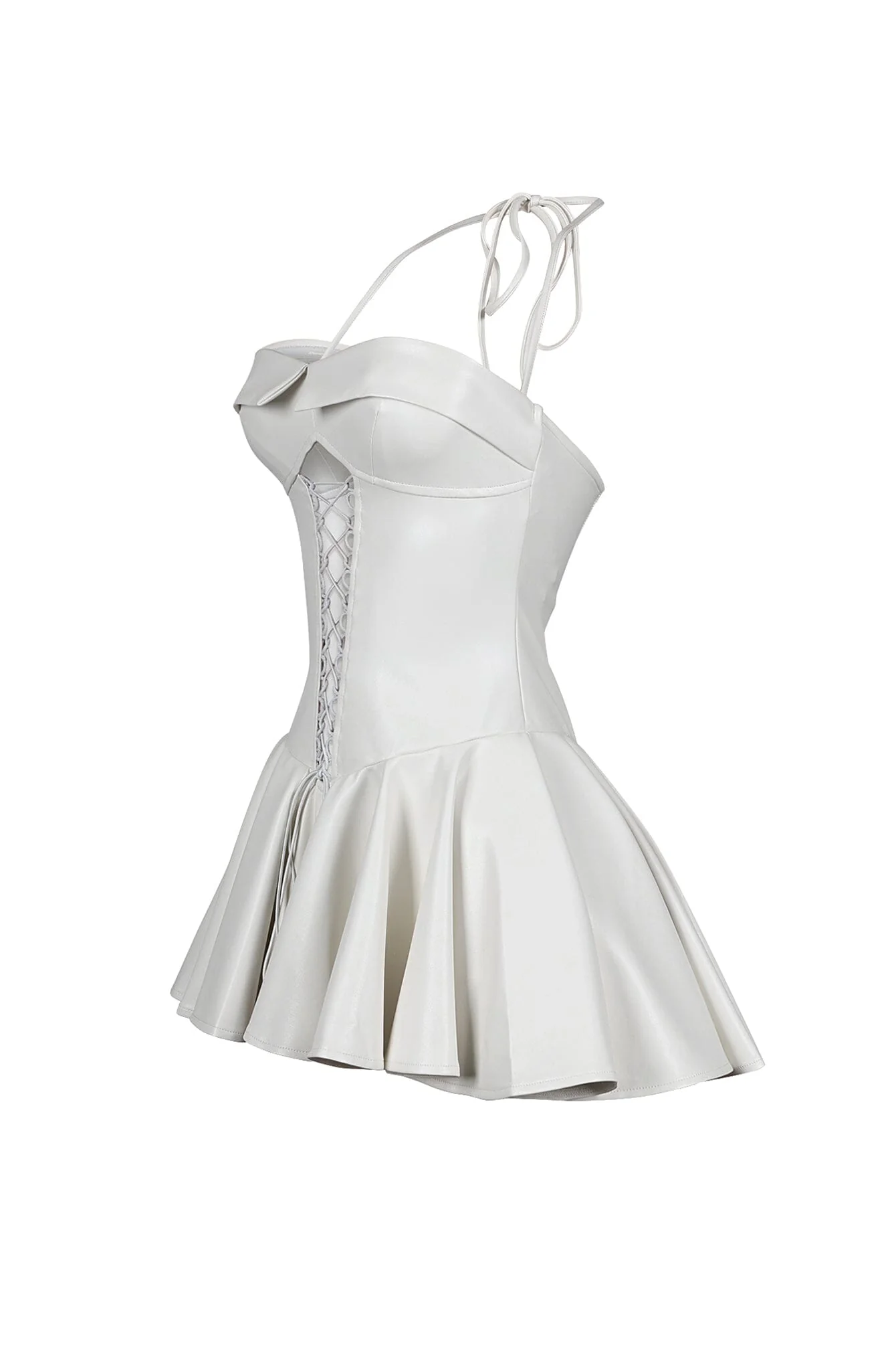 Allison Faux Leather Corset Mini Dress - Image 14