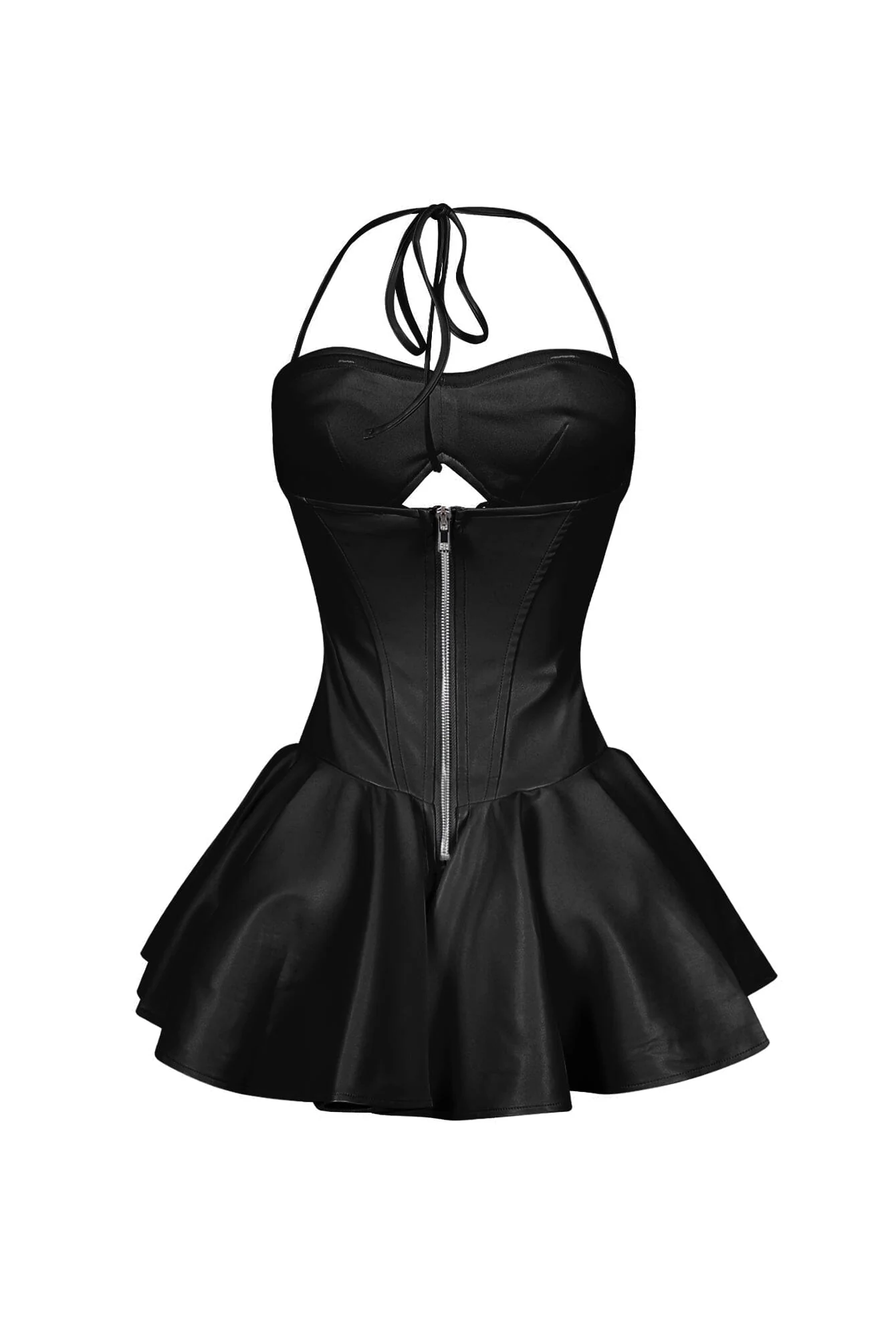 Allison Faux Leather Corset Mini Dress - Image 16