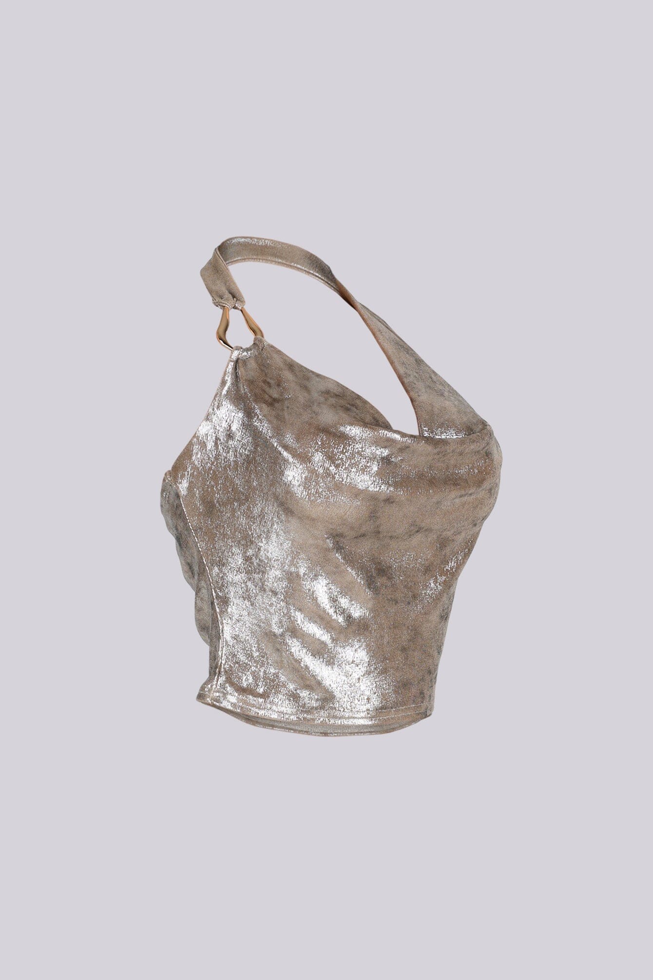 Almi Cowl Neck Metallic Top - Image 4