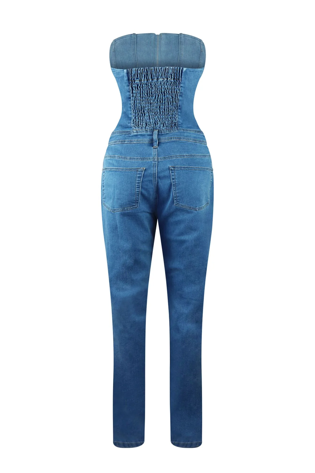 Always Be Zip Up Tube Jumpsuit - Image 3