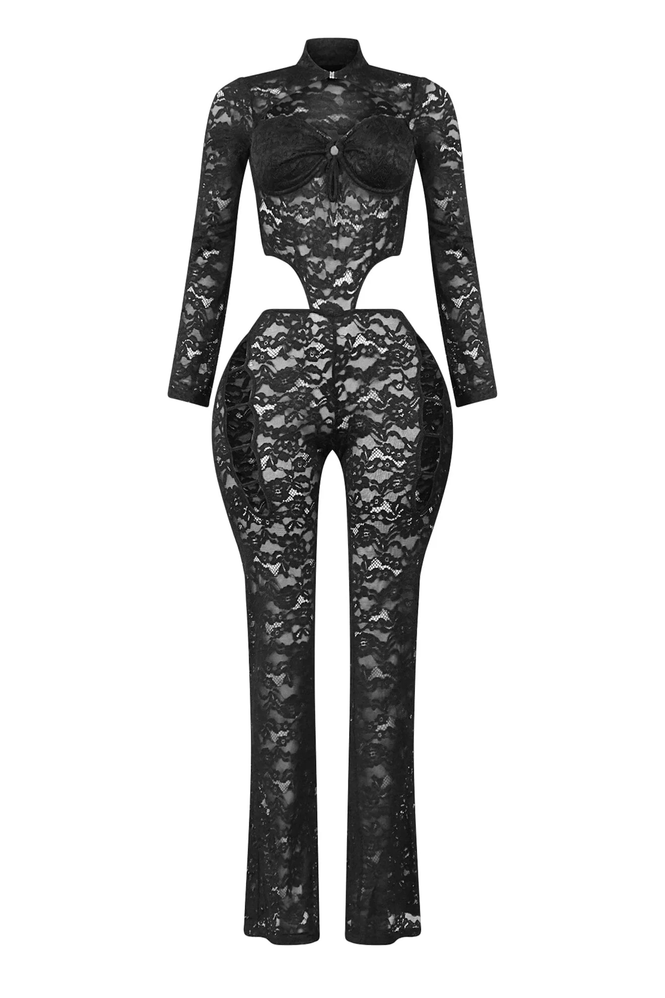 Alyson Lace Side Cut Out Jumpsuit - Image 3