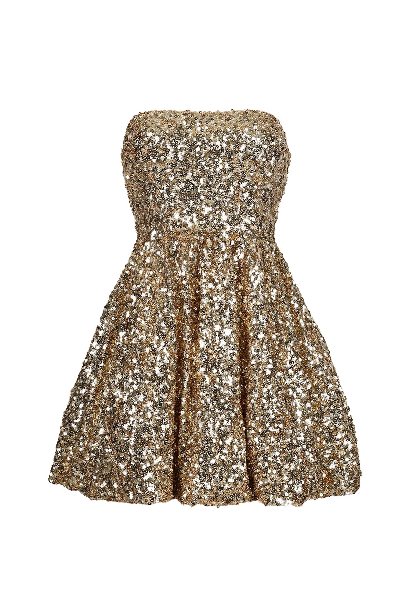 Amanda Sequin Bubble Tube Mini Dress - Image 3