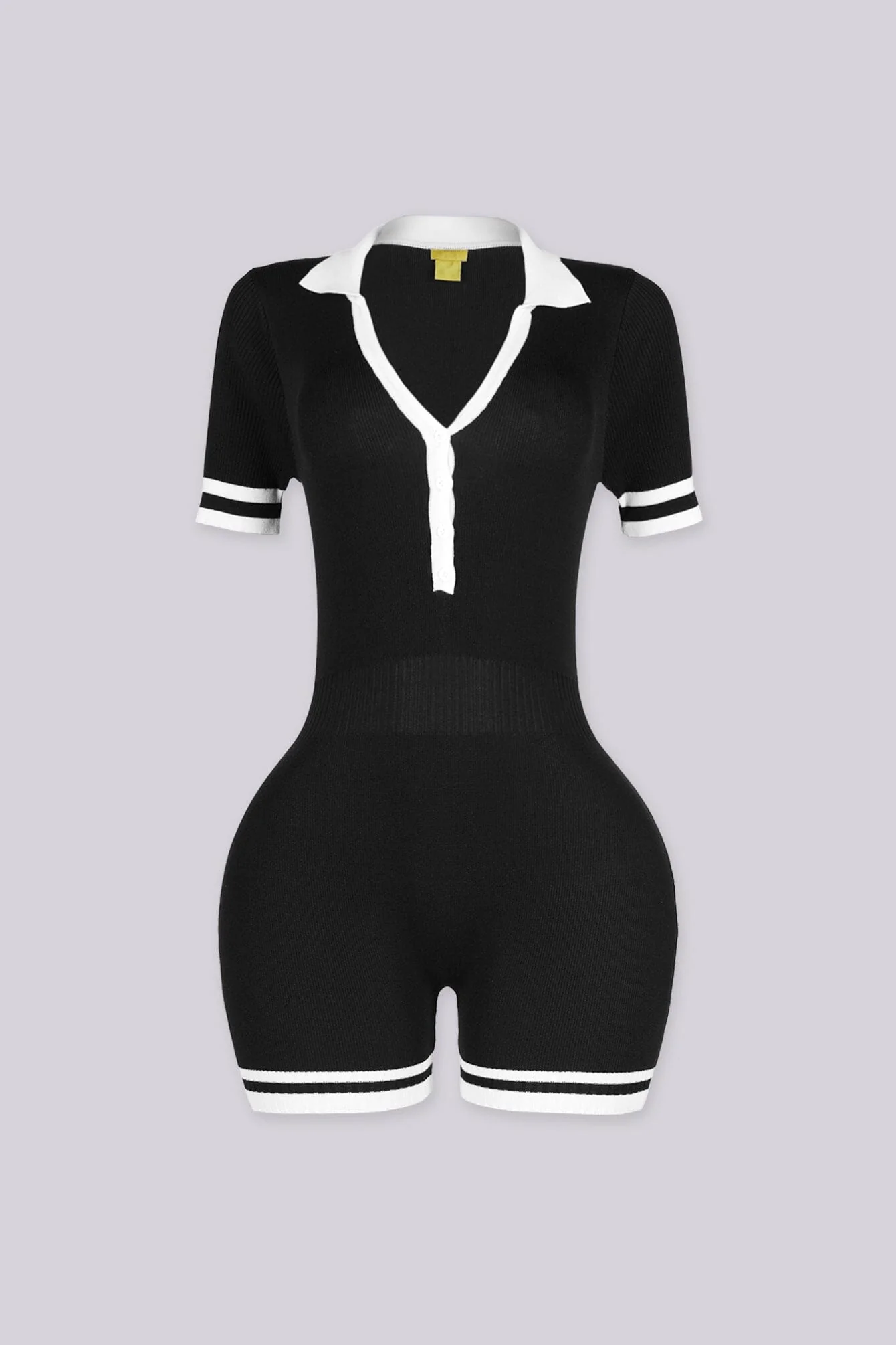 Amie Polo Knit Romper - Image 7
