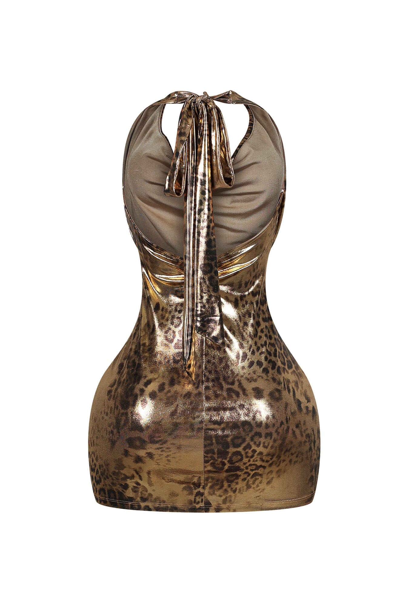 Anika Cowl Neck Foil Print Mini Dress - Image 5