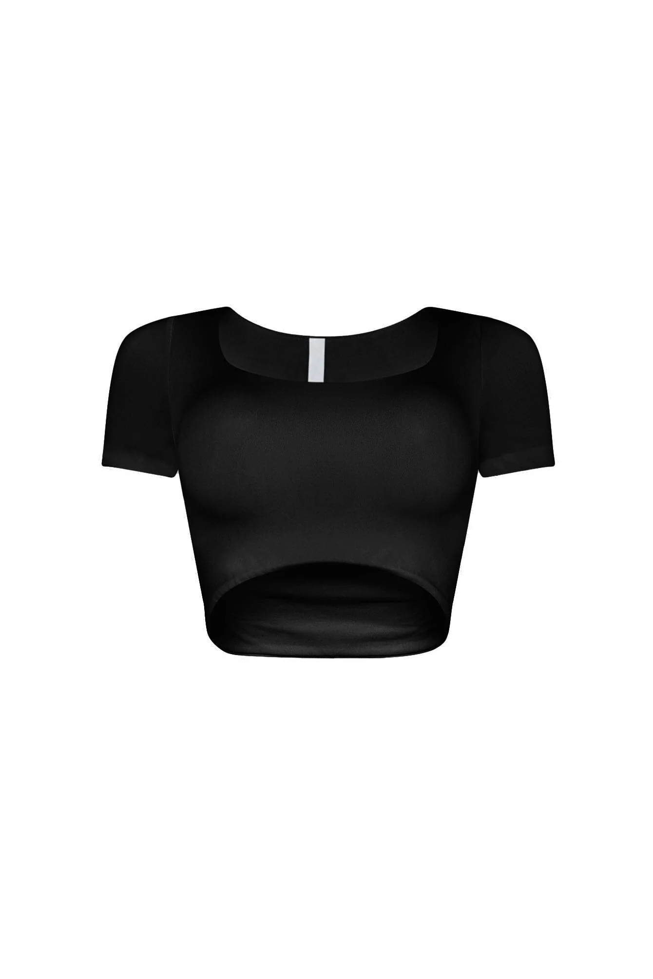 Amina Short Sleeve Double Layered Crop Top - Image 9