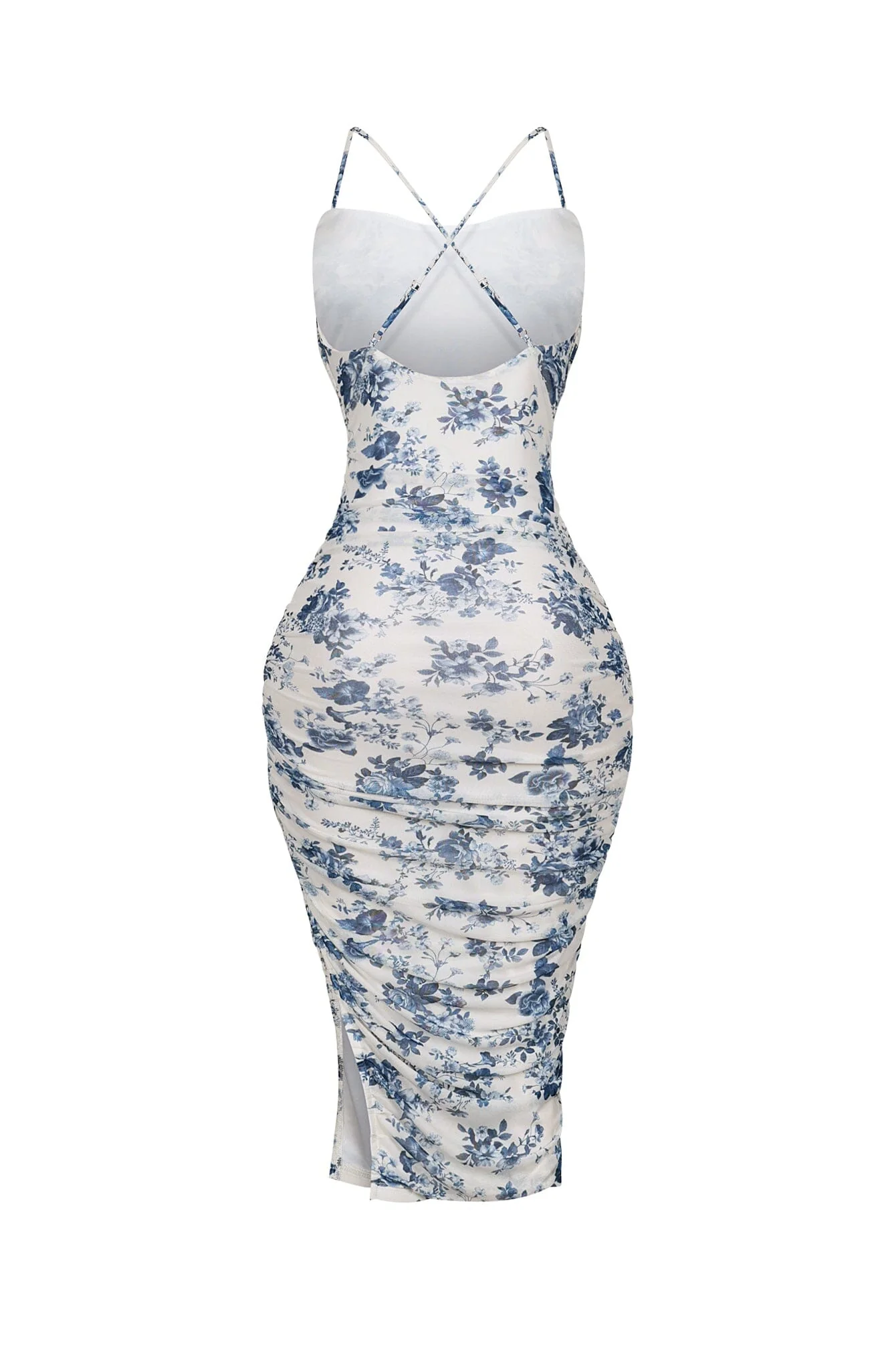 Anfissa Mesh Floral Ruched Tank Dress - Image 5
