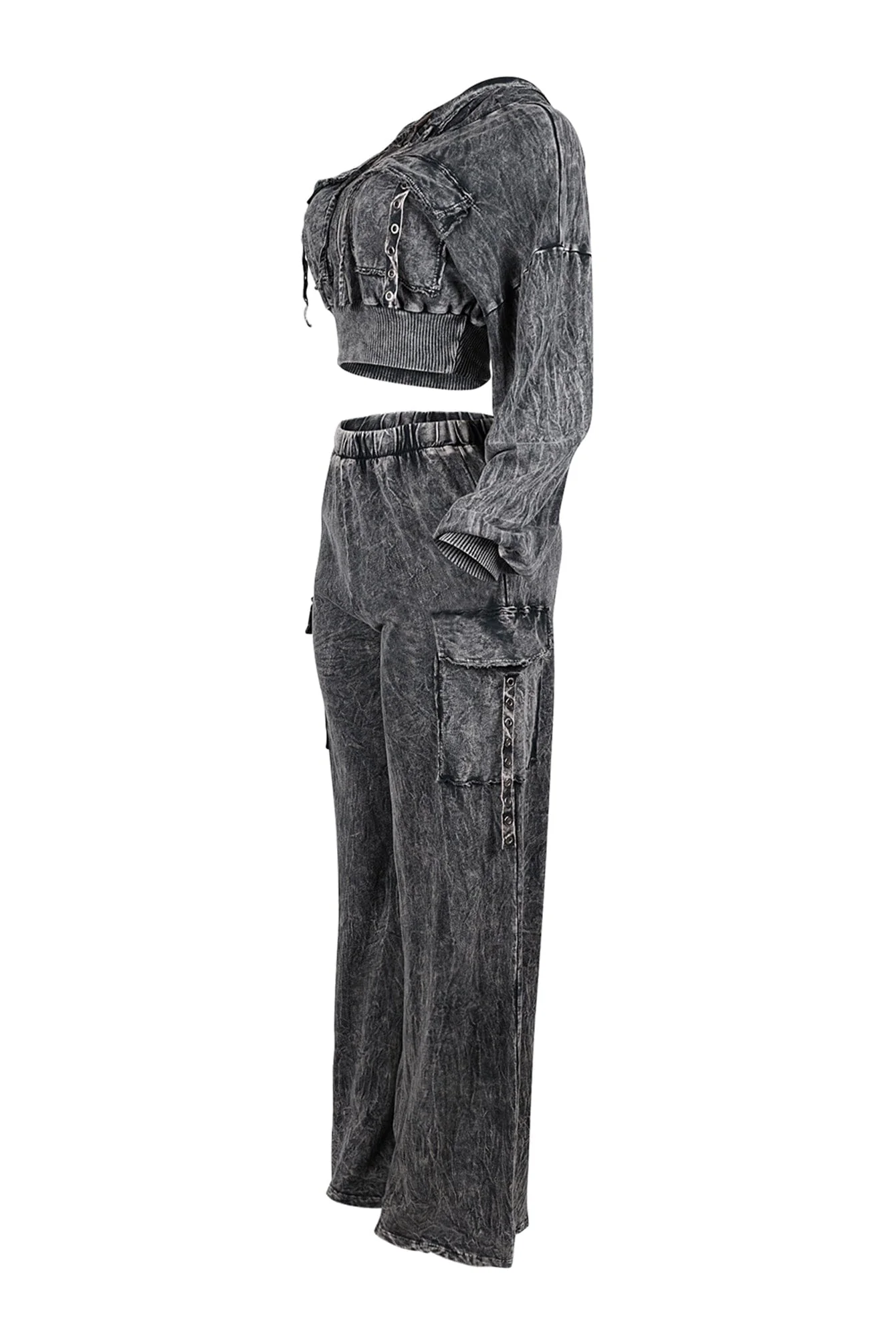 Aniston Mineral Washed Hoodie & Pants SET - Image 4