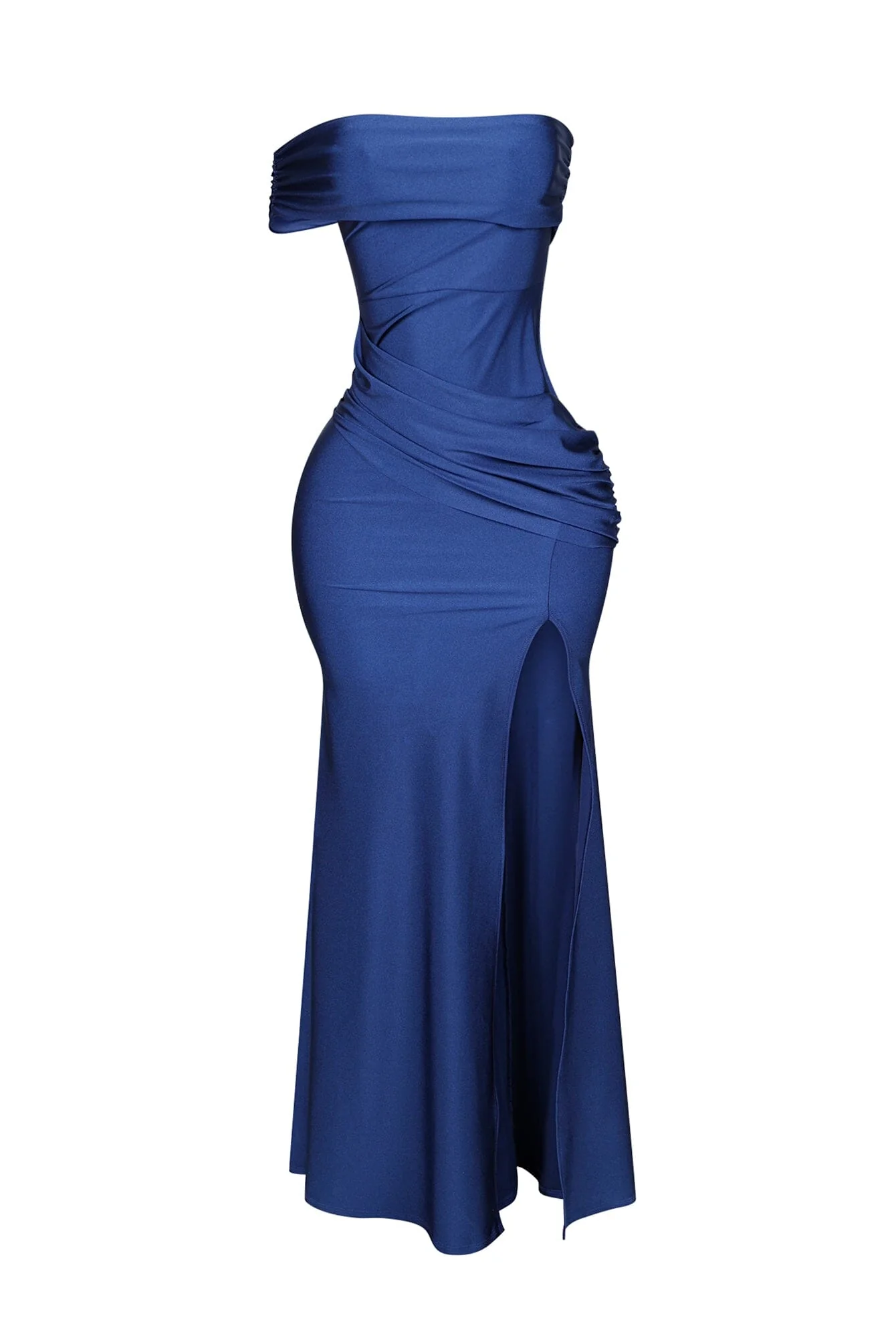 Apollo Nylon Off Shoulder Slit Maxi Dress - Image 3
