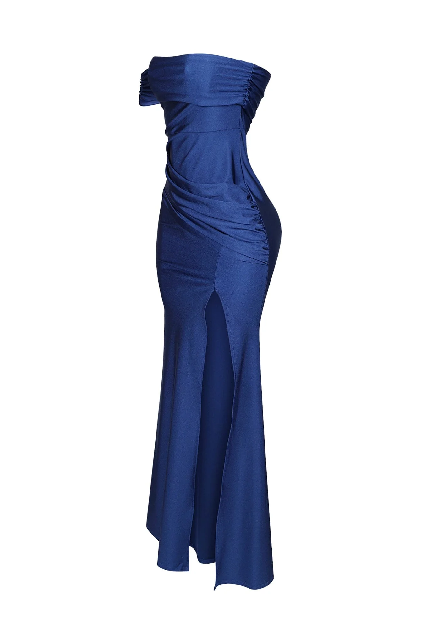 Apollo Nylon Off Shoulder Slit Maxi Dress - Image 4