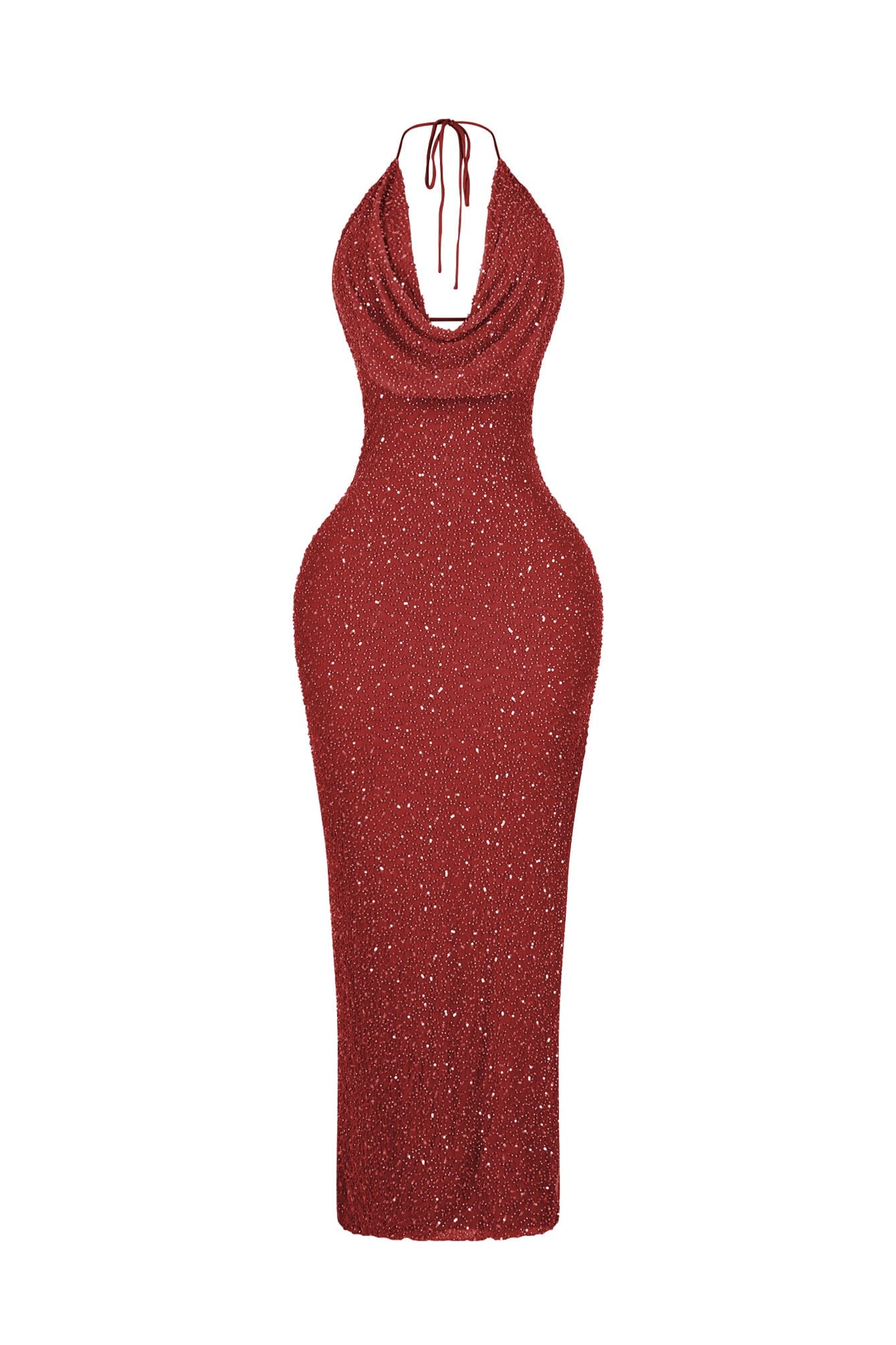 Aria Beaded Cowl Neck Maxi Dress - Image 11