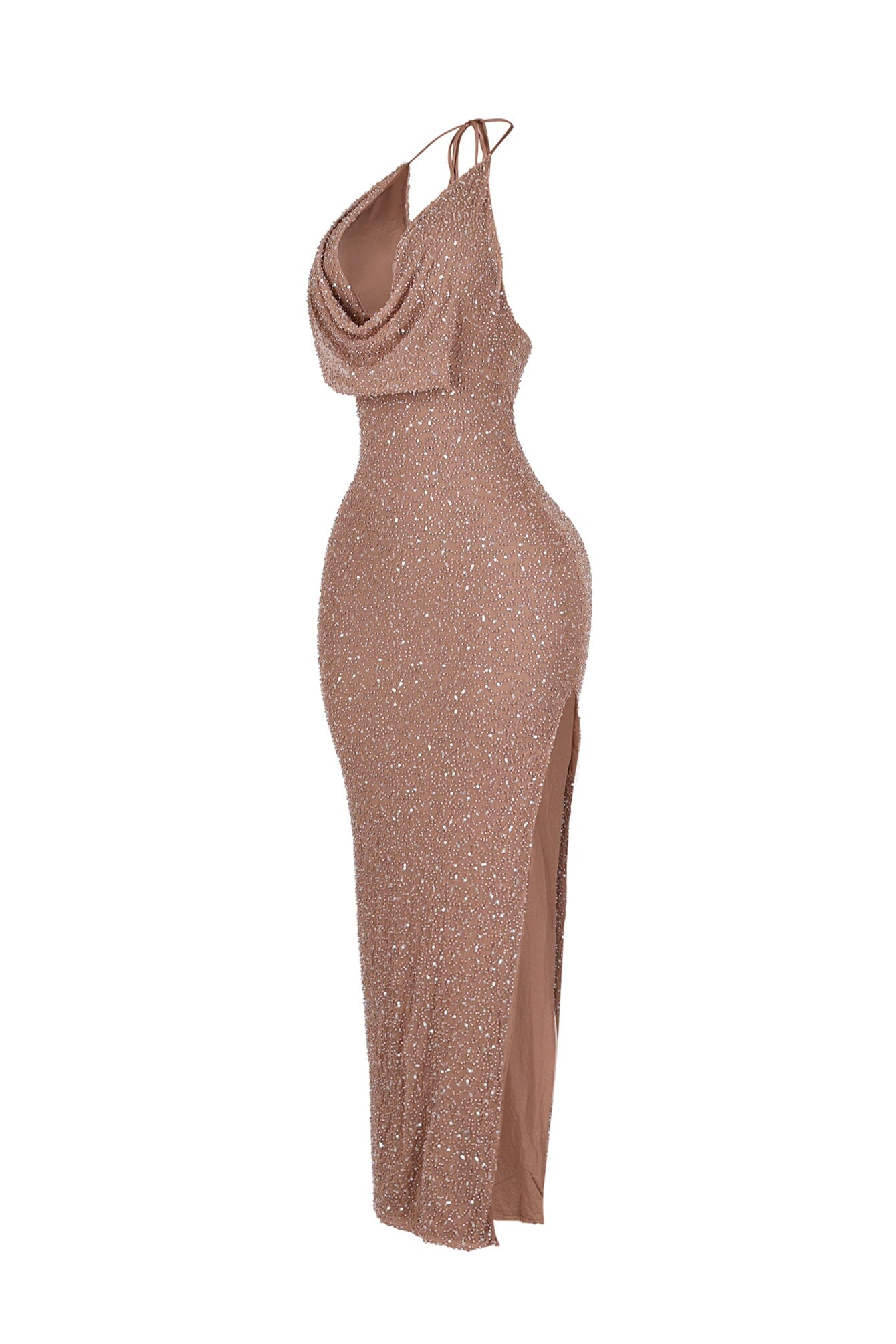 Aria Beaded Cowl Neck Maxi Dress - Image 13