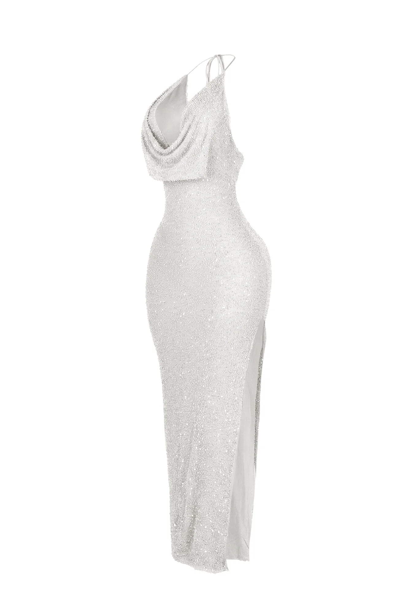 Aria Beaded Cowl Neck Maxi Dress - Image 14