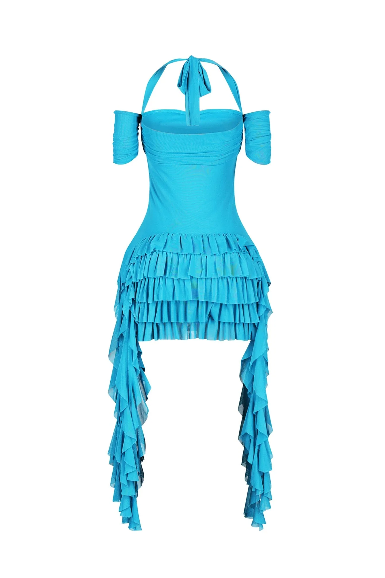Ariadne Ruffle Train Mini Dress - Image 10