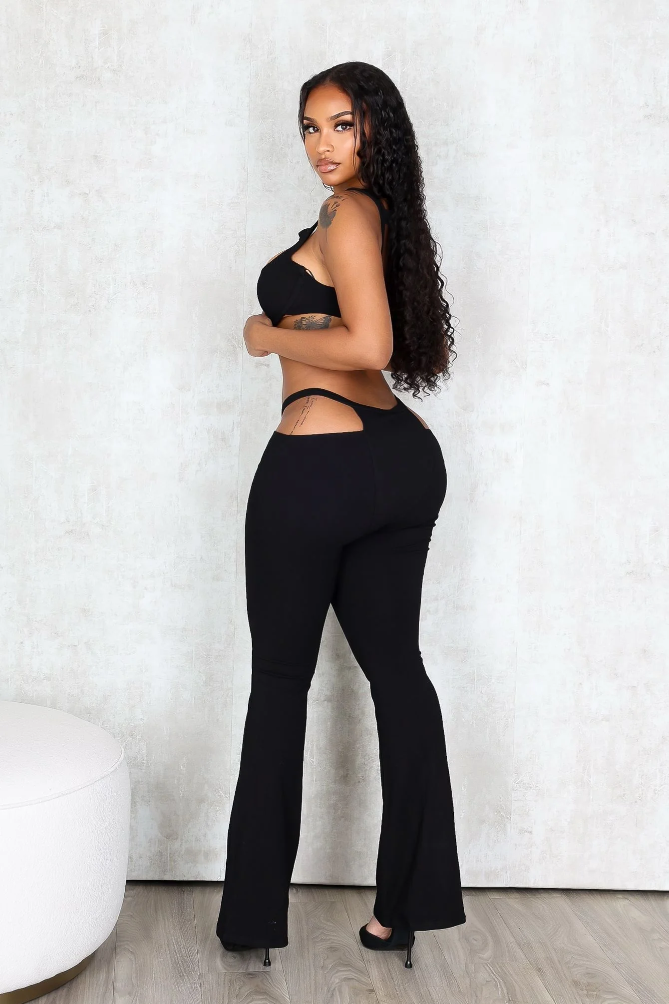 Armored Strappy Crop Top & Pants SET - Image 2