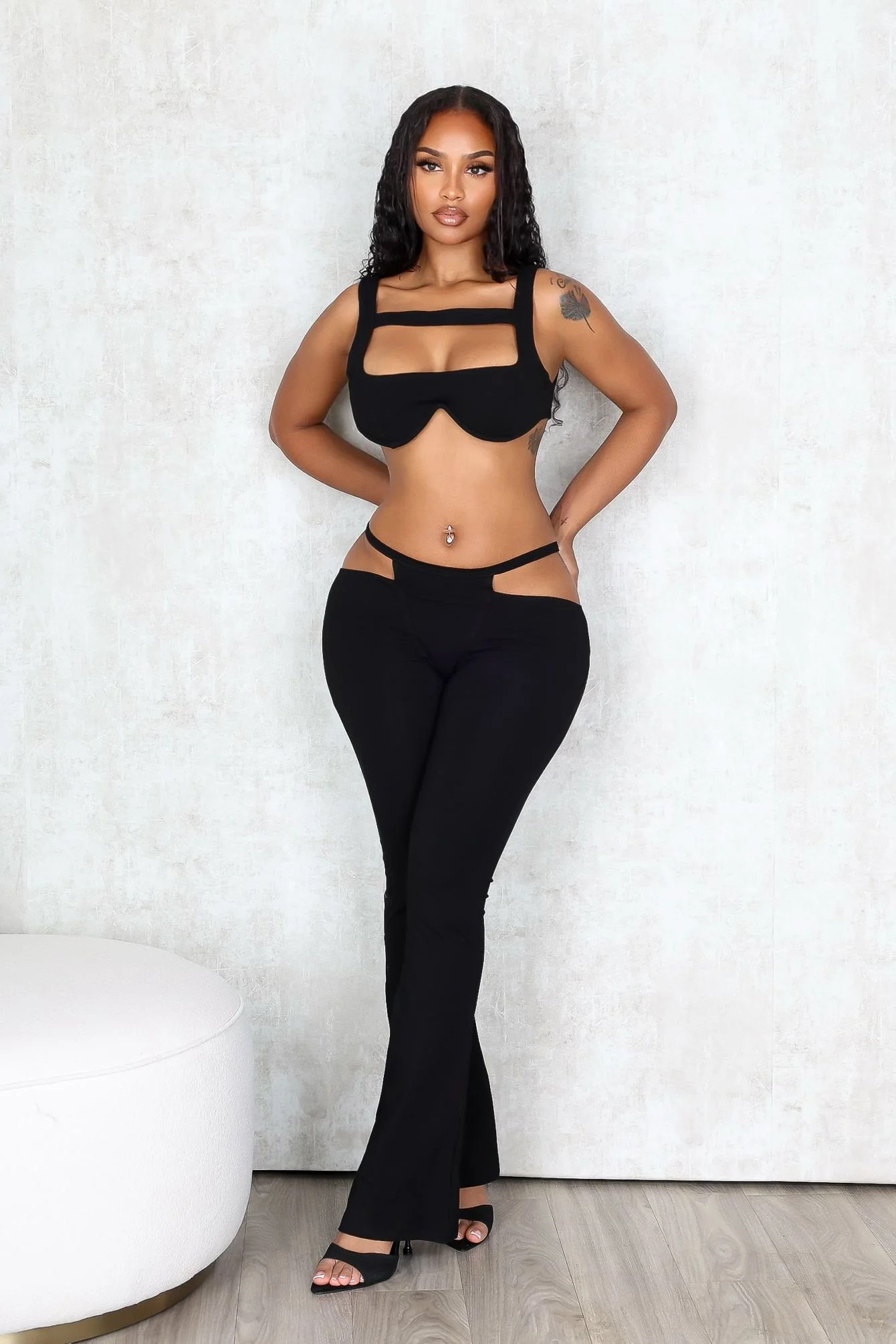 Armored Strappy Crop Top & Pants SET - Image 3