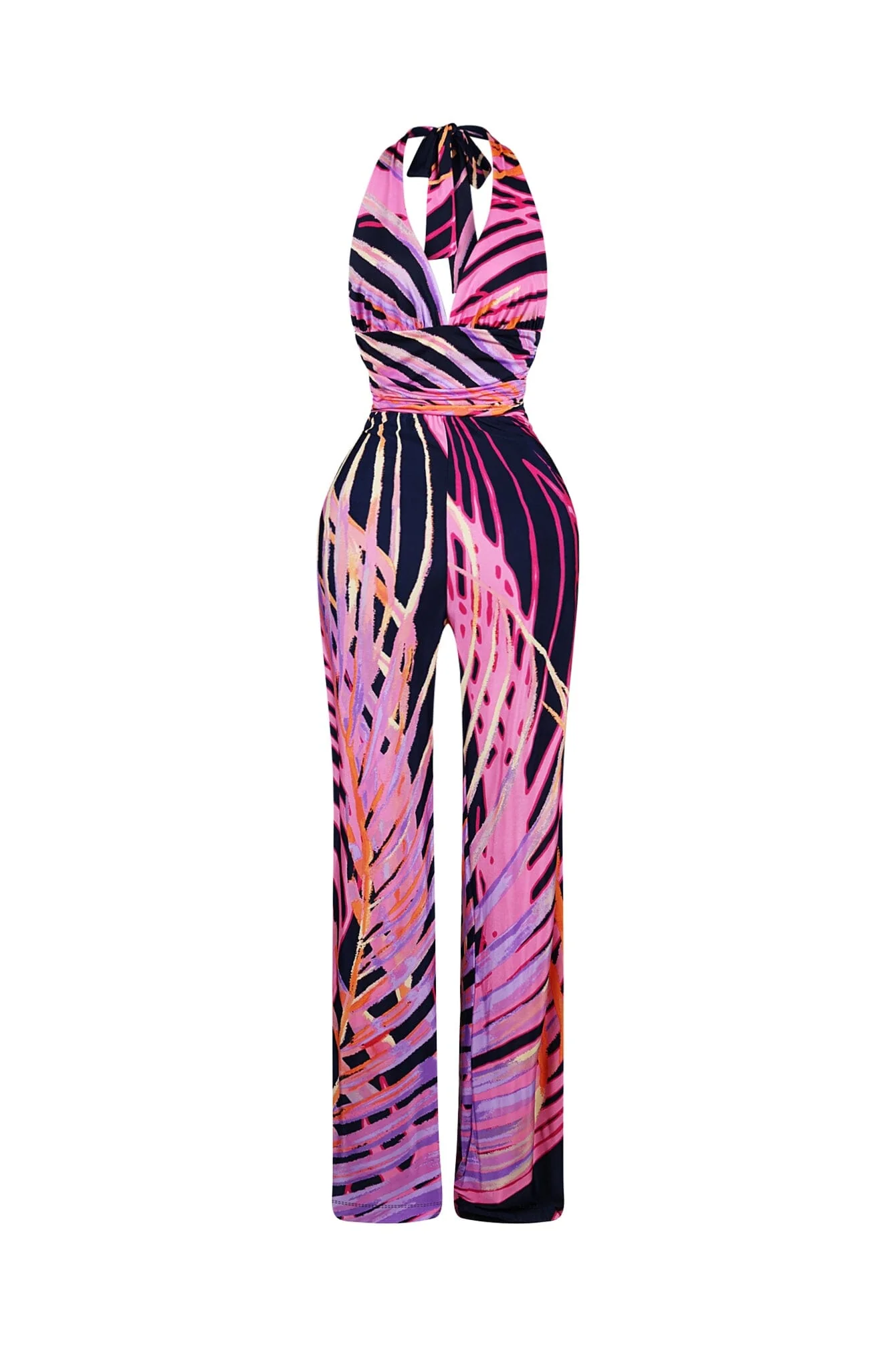 Artful Printed Halter Jumpsuit - Image 4