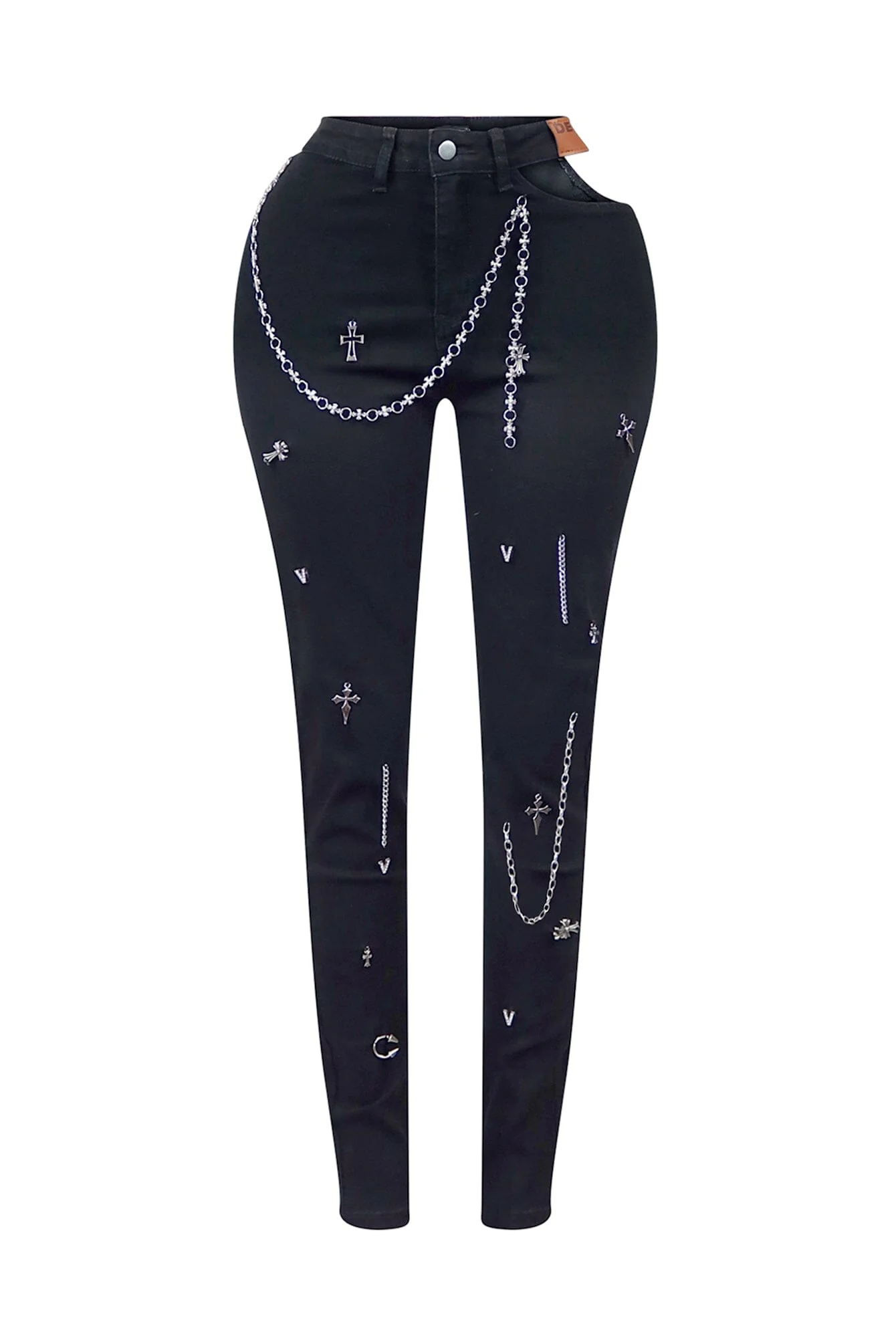 Ashton Metal Trim Cut Out Skinny Pants - Image 3