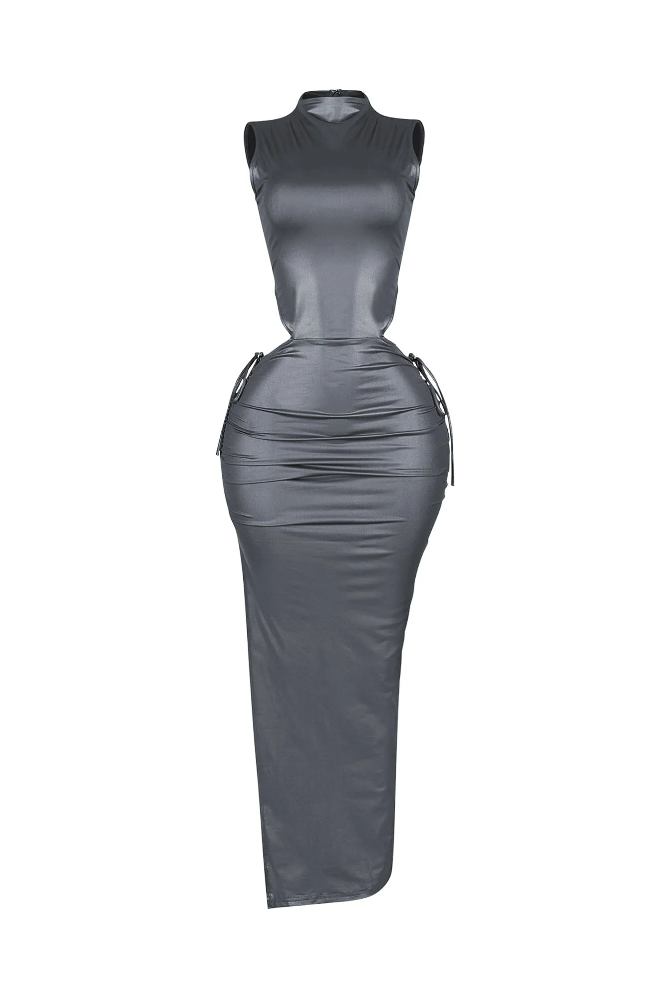 Astoria Faux Leather Maxi Dress - Image 5