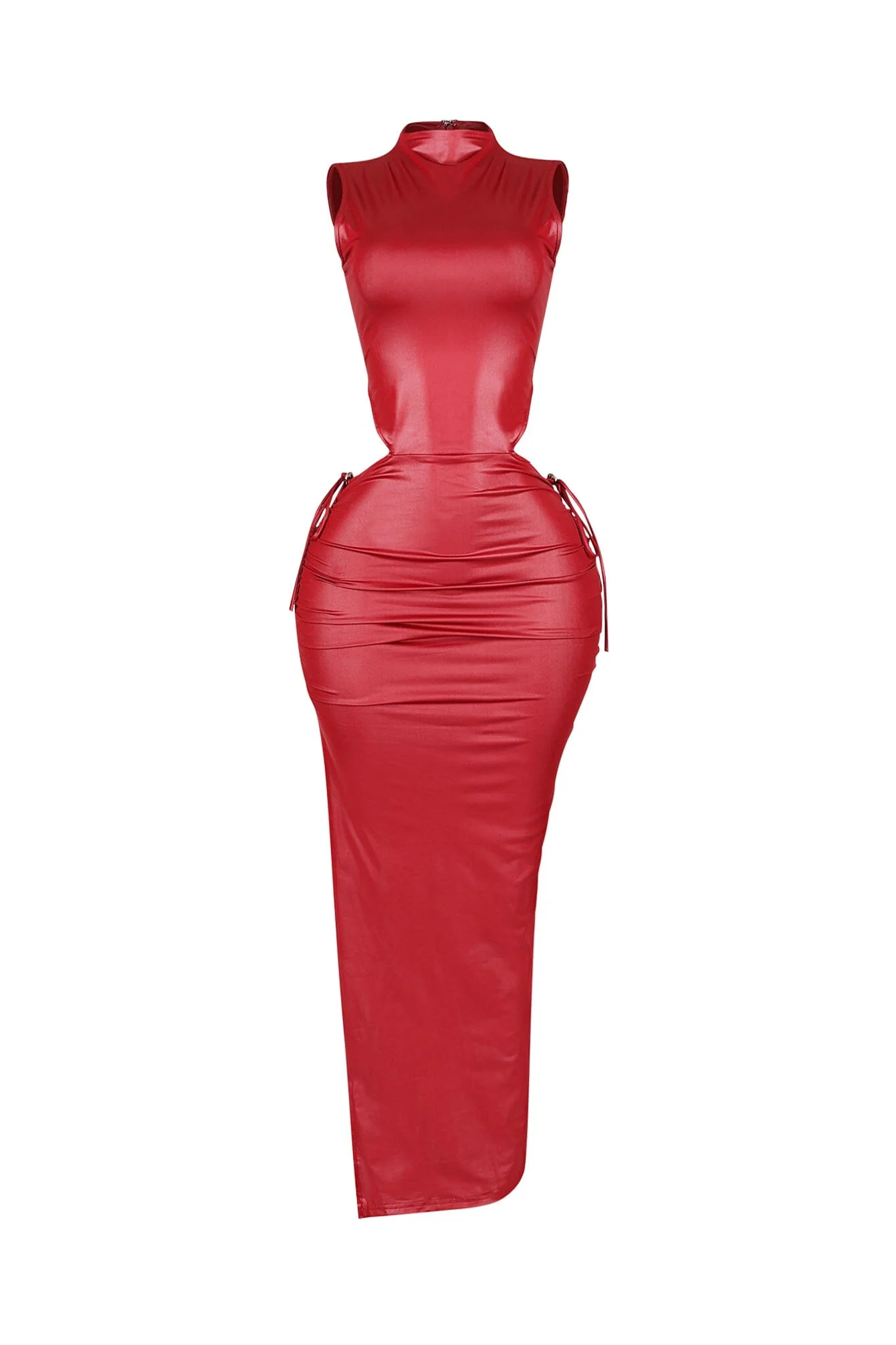 Astoria Faux Leather Maxi Dress - Image 6