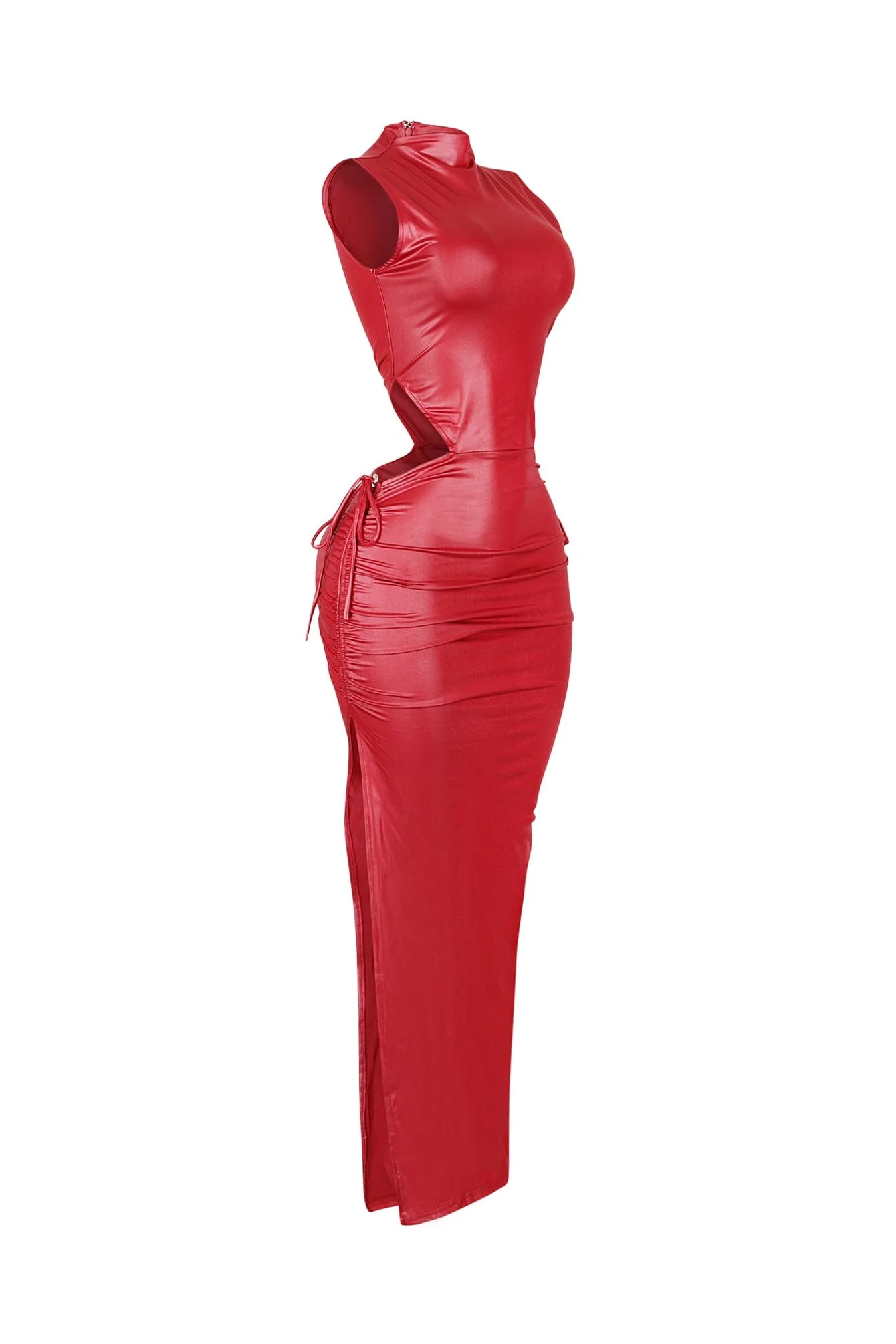Astoria Faux Leather Maxi Dress - Image 8