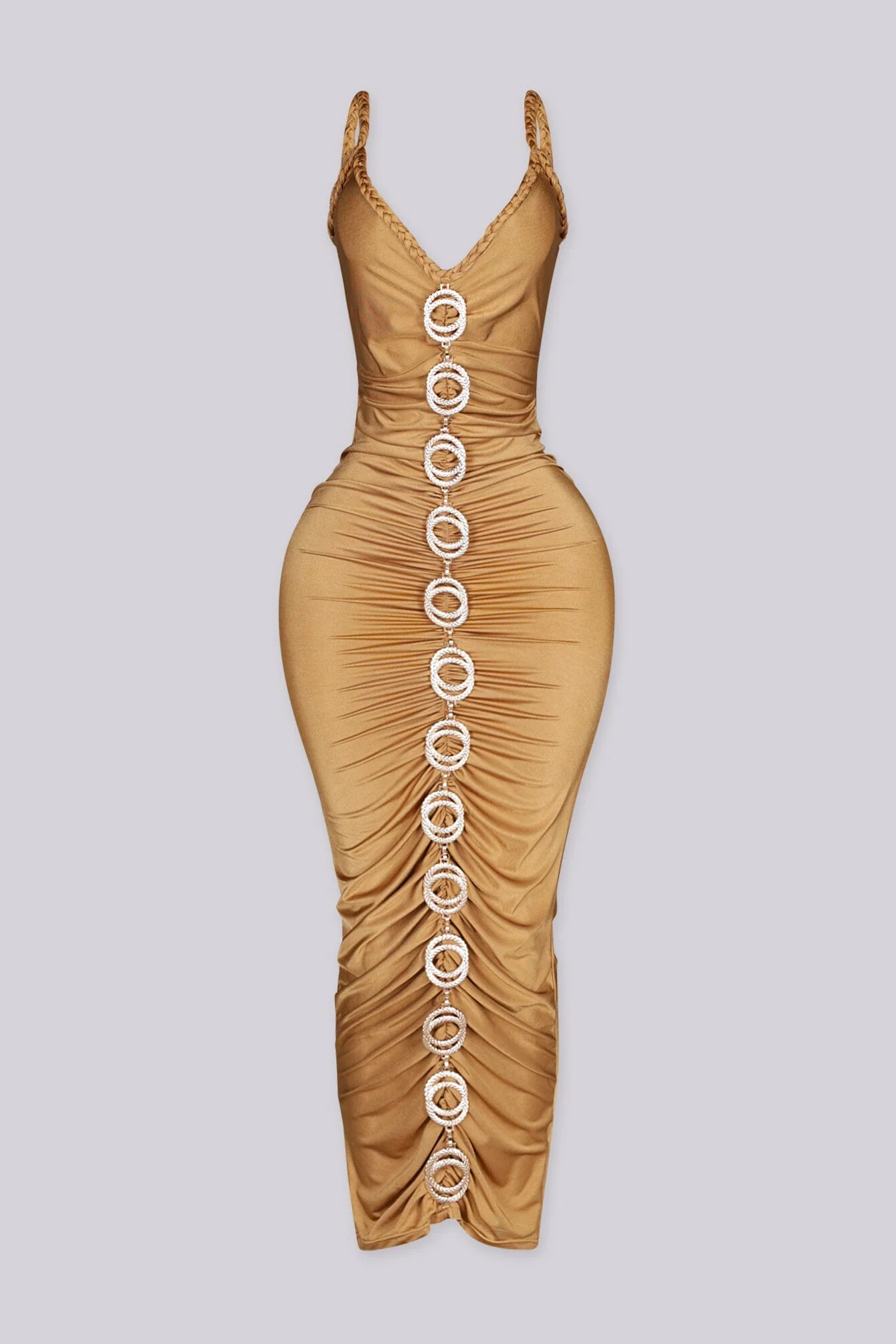 Aurora Gold Chain Midi Dress - Image 6