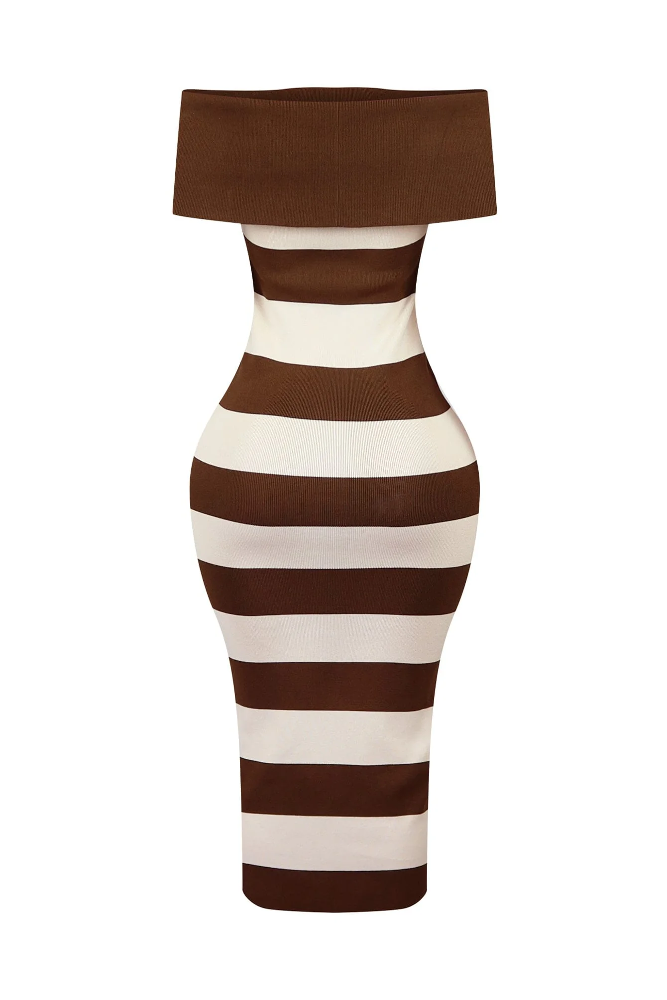Avery Off Shoulder Sleeveless Striped Maxi Dress - Image 5