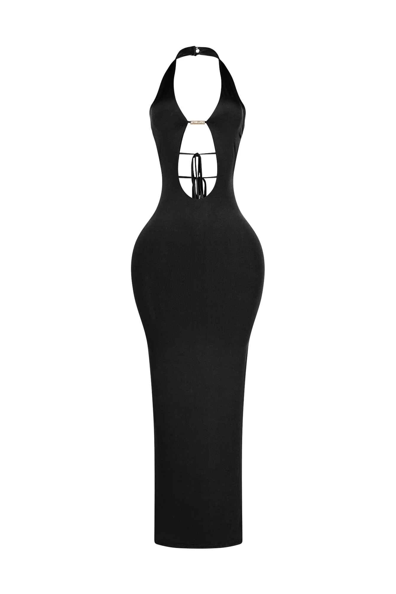 Backburn Cut Out Halter Midi Dress - Image 5