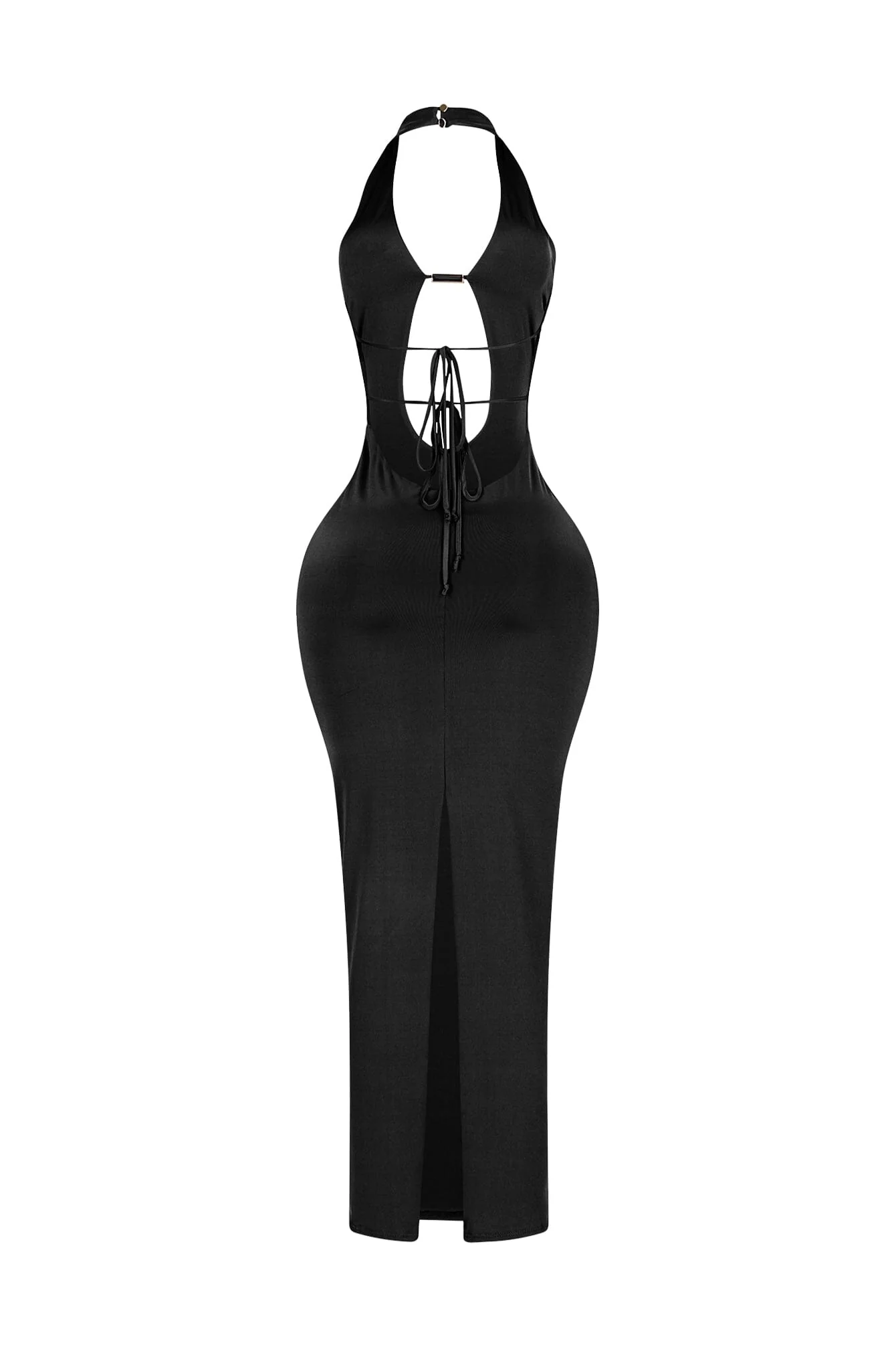 Backburn Cut Out Halter Midi Dress - Image 9