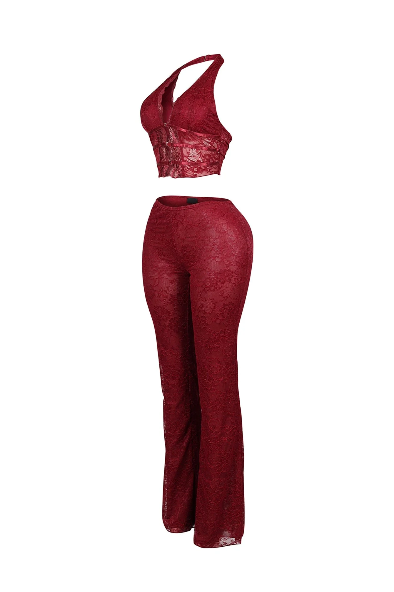 Backstage Lace Halter Top & Pants SET - Image 9