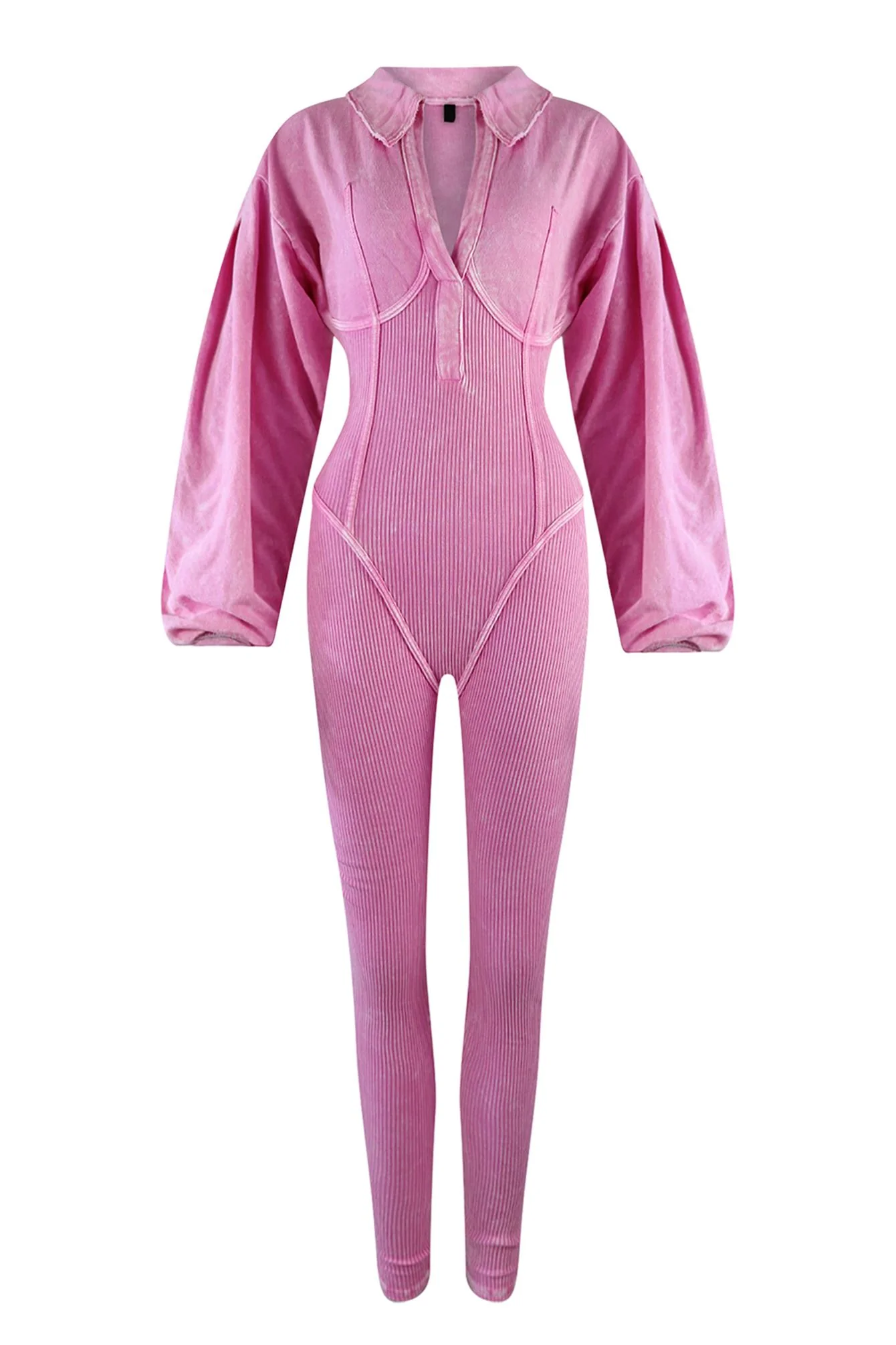 Baddie Mineral Washed Corset Jumpsuit - Image 11