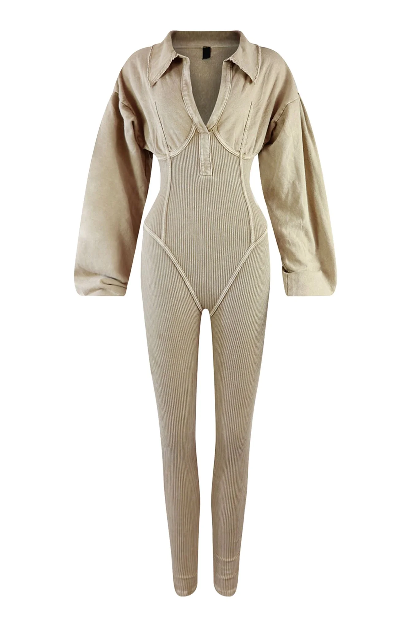 Baddie Mineral Washed Corset Jumpsuit - Image 12