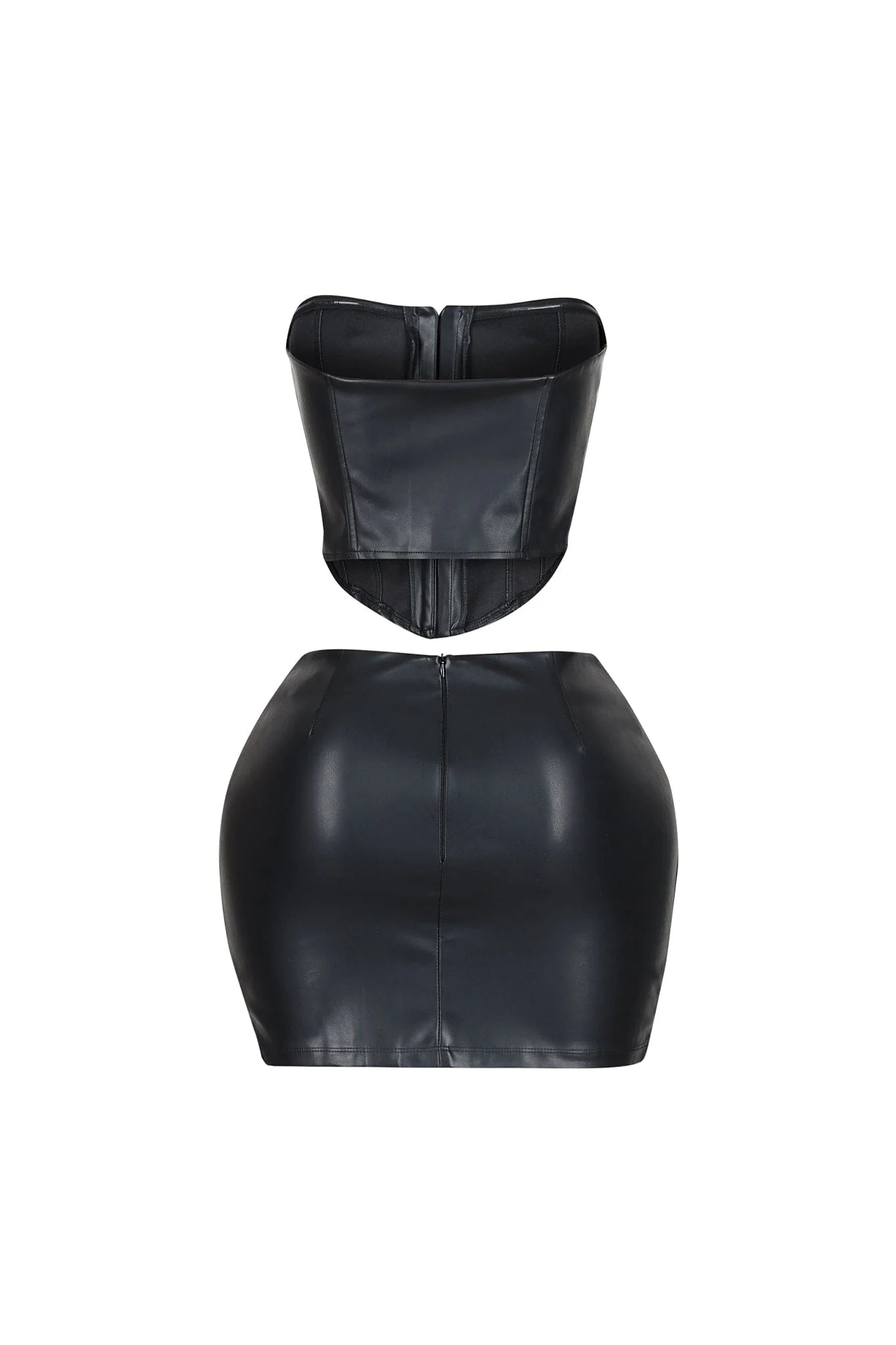 Baddie Style Leather Top & Skirt SET - Image 6