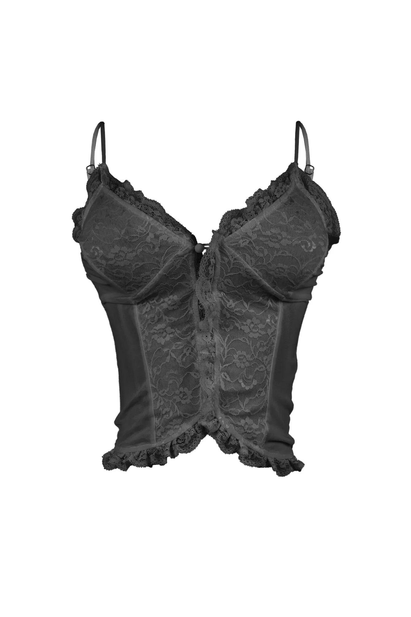 Balia Mesh Lace Contrast Cami Top - Image 5