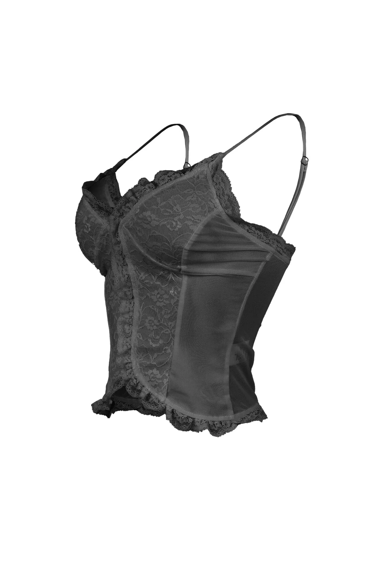 Balia Mesh Lace Contrast Cami Top - Image 7