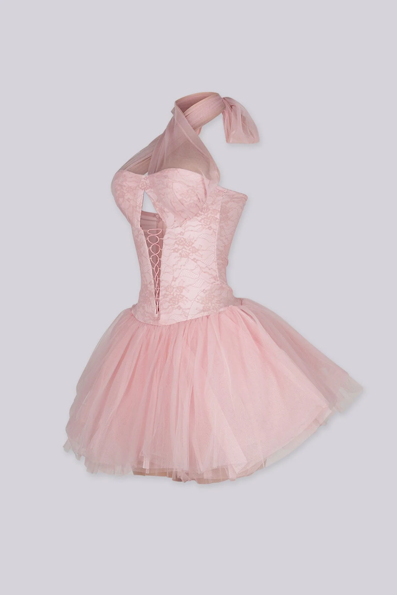 Ballerina Lace Corset Tulle Mini Dress - Image 5