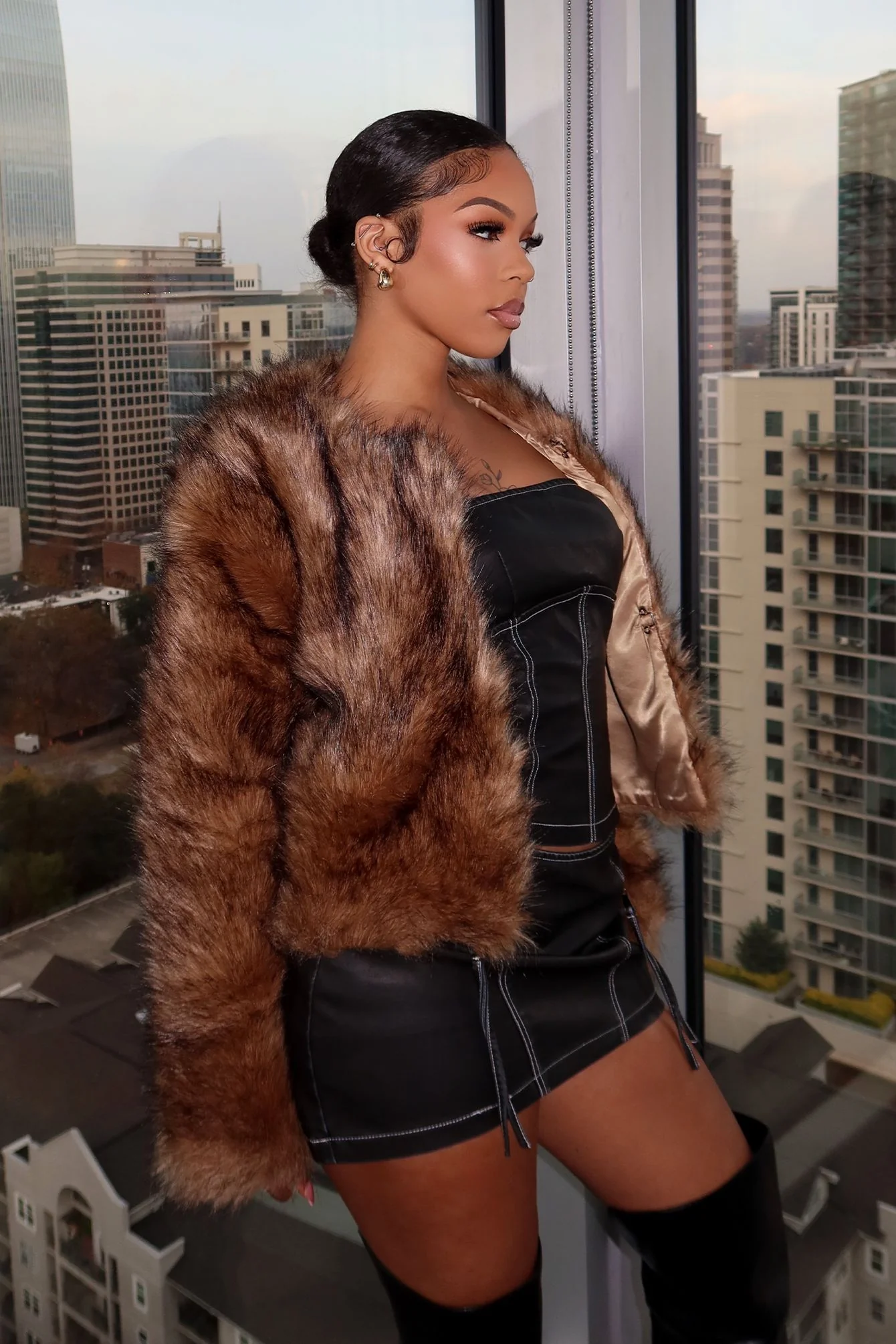 Base Theory Faux Fur Jacket - Image 2