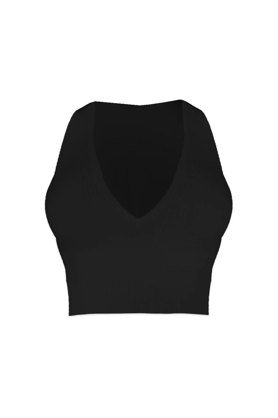 Ice Cream Basic Deep V Crop Top - Image 4