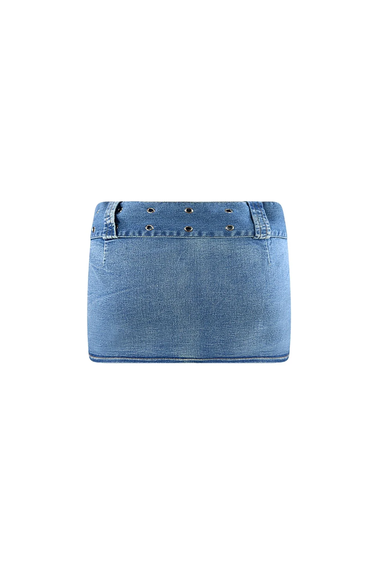Begin Again Denim Belted Micro Skirt - Image 3