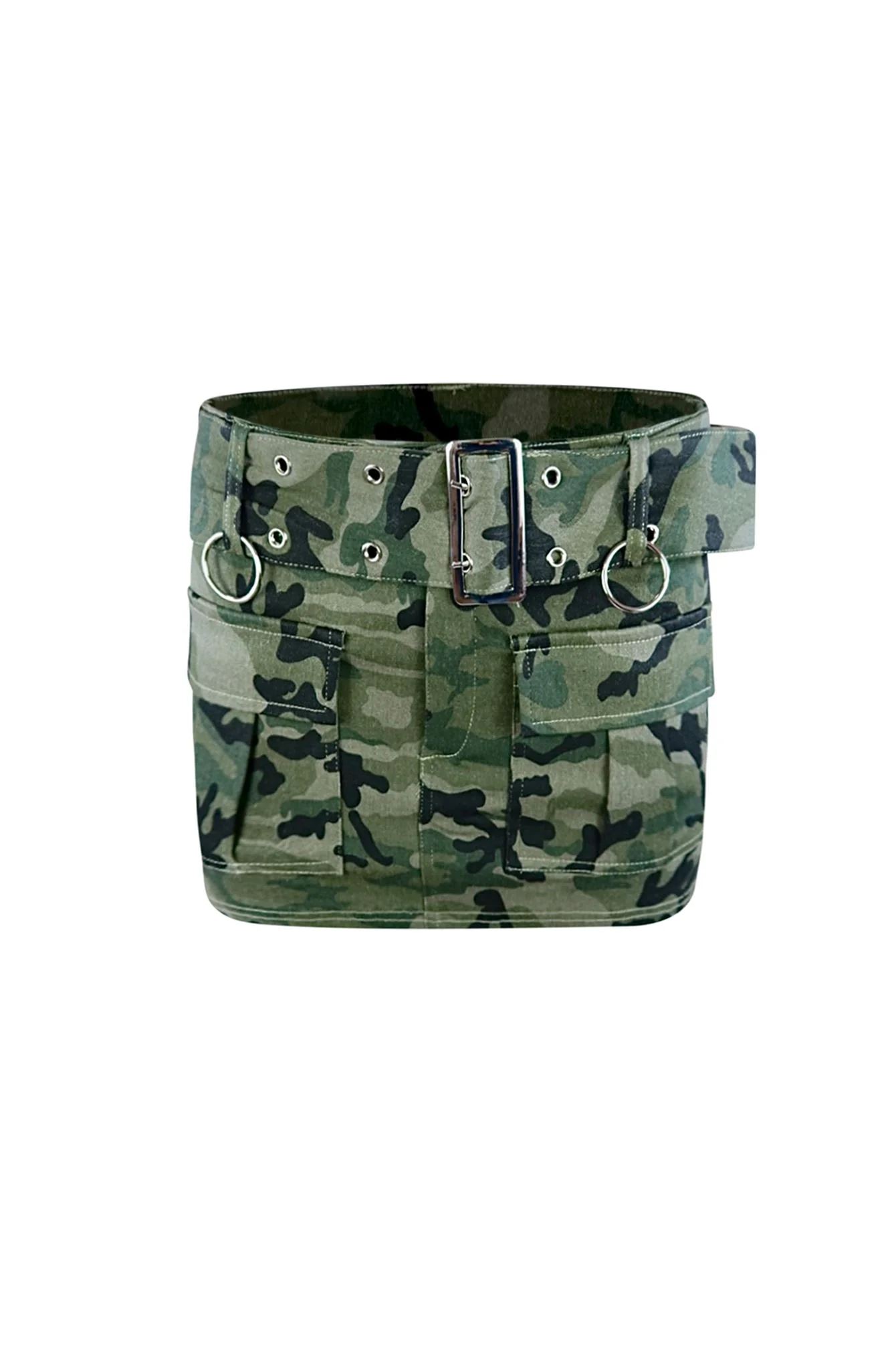 Belted For You Camo Cargo Mini Skirt - Image 3